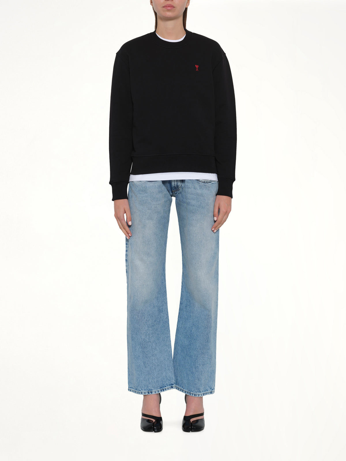 Ami De Coeur Sweatshirt in Black/Red