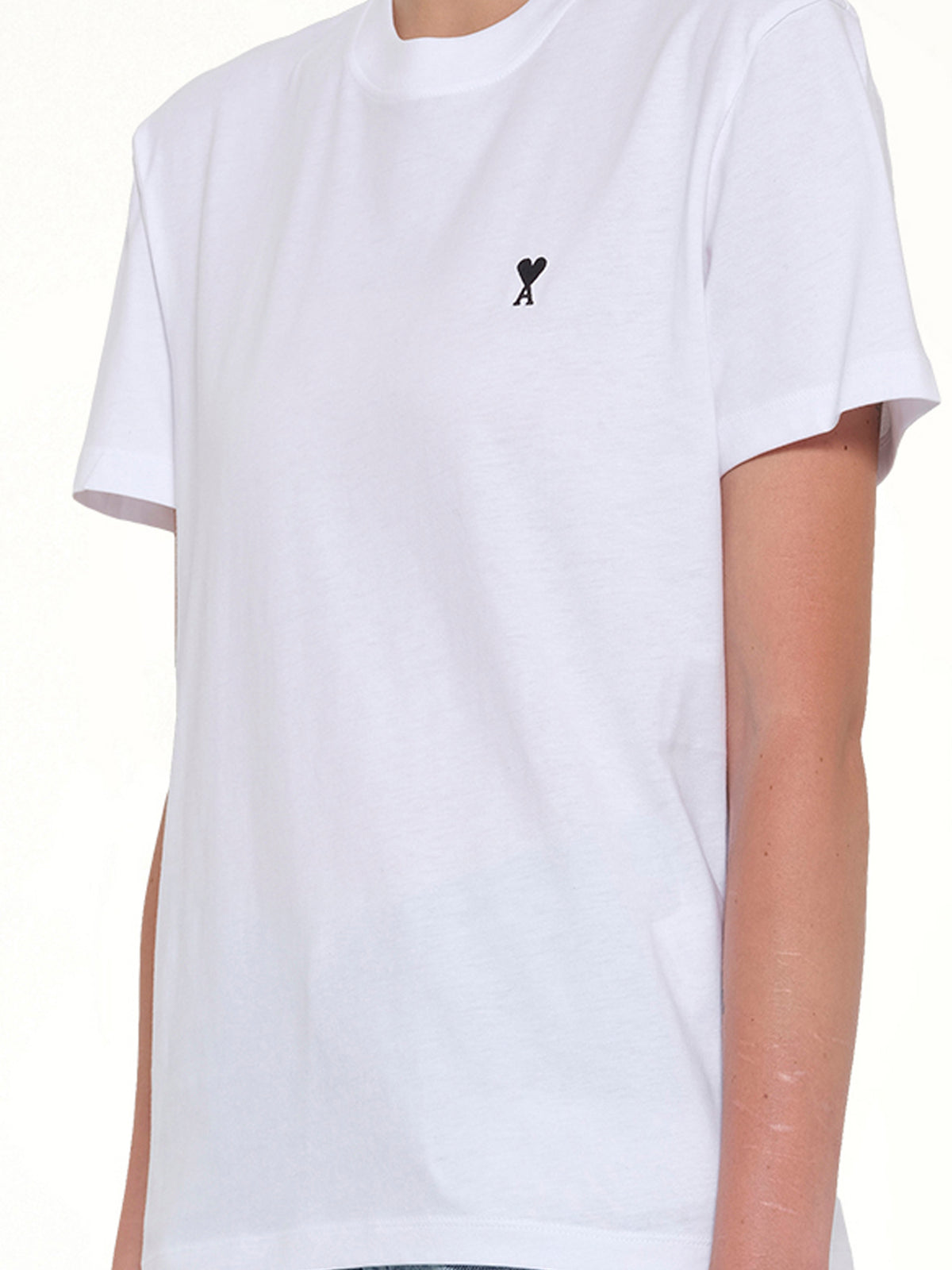 Contrasted Ami De Coeur T-Shirt in White
