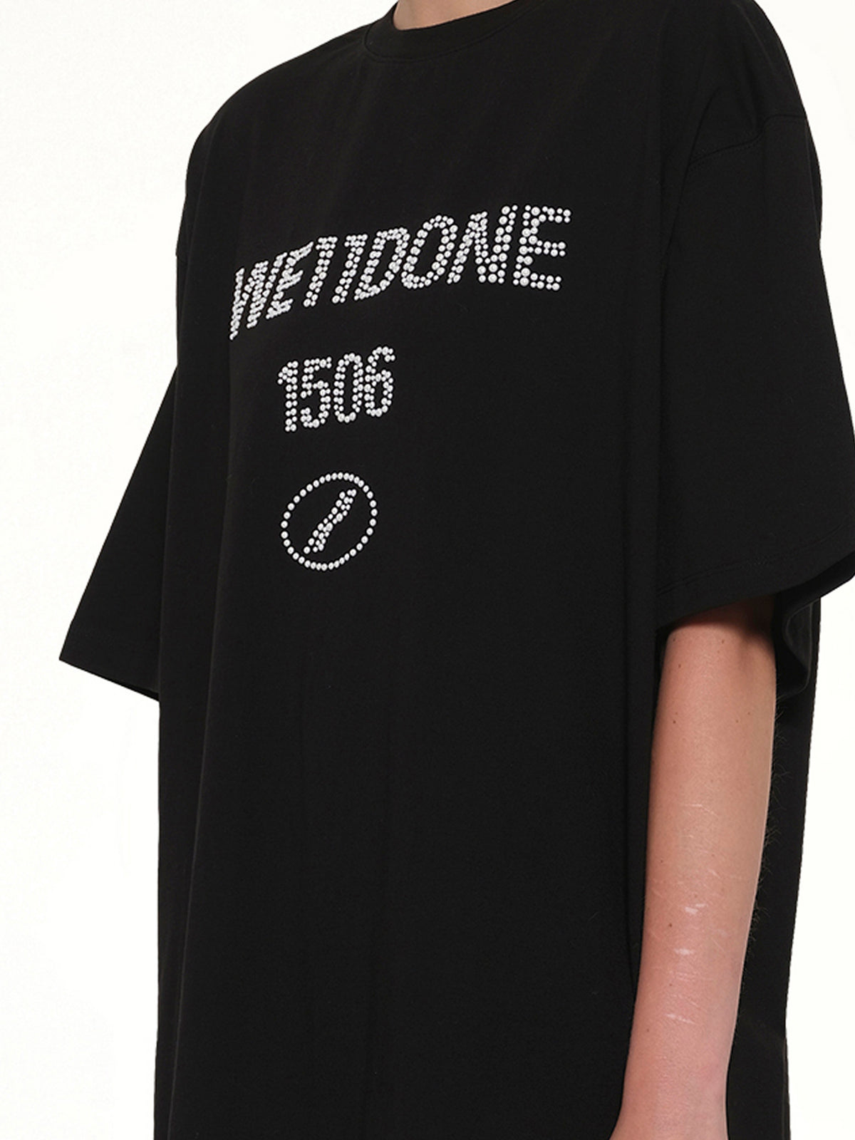 Washed Pearly Collegiate T-Shirt in Black