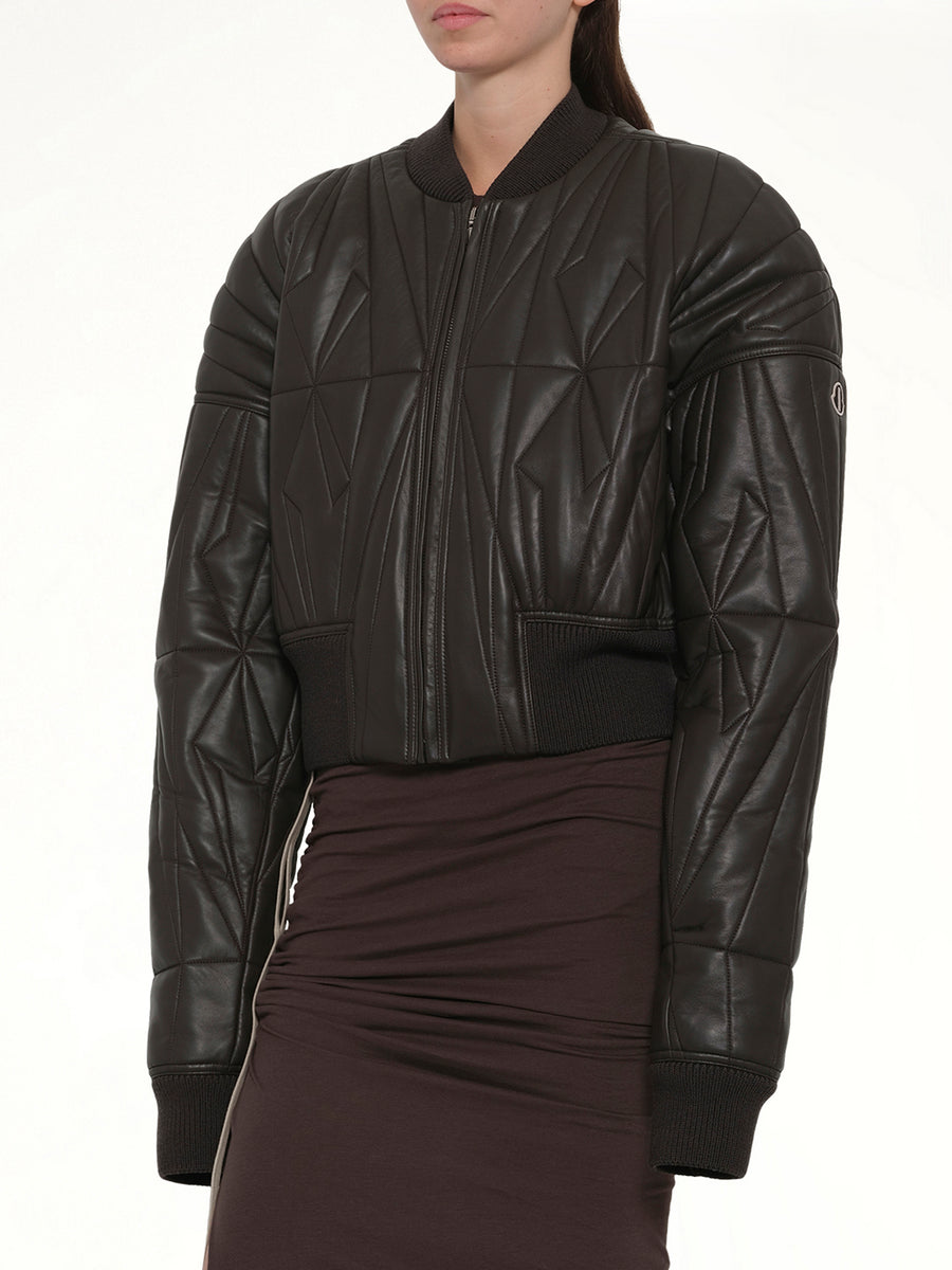 Rick Owens x Moncler Geocamo Cropped Jacket in Dark Dust