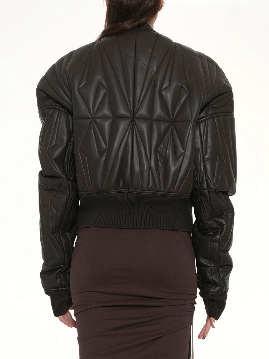Rick Owens x Moncler Geocamo Cropped Jacket in Dark Dust