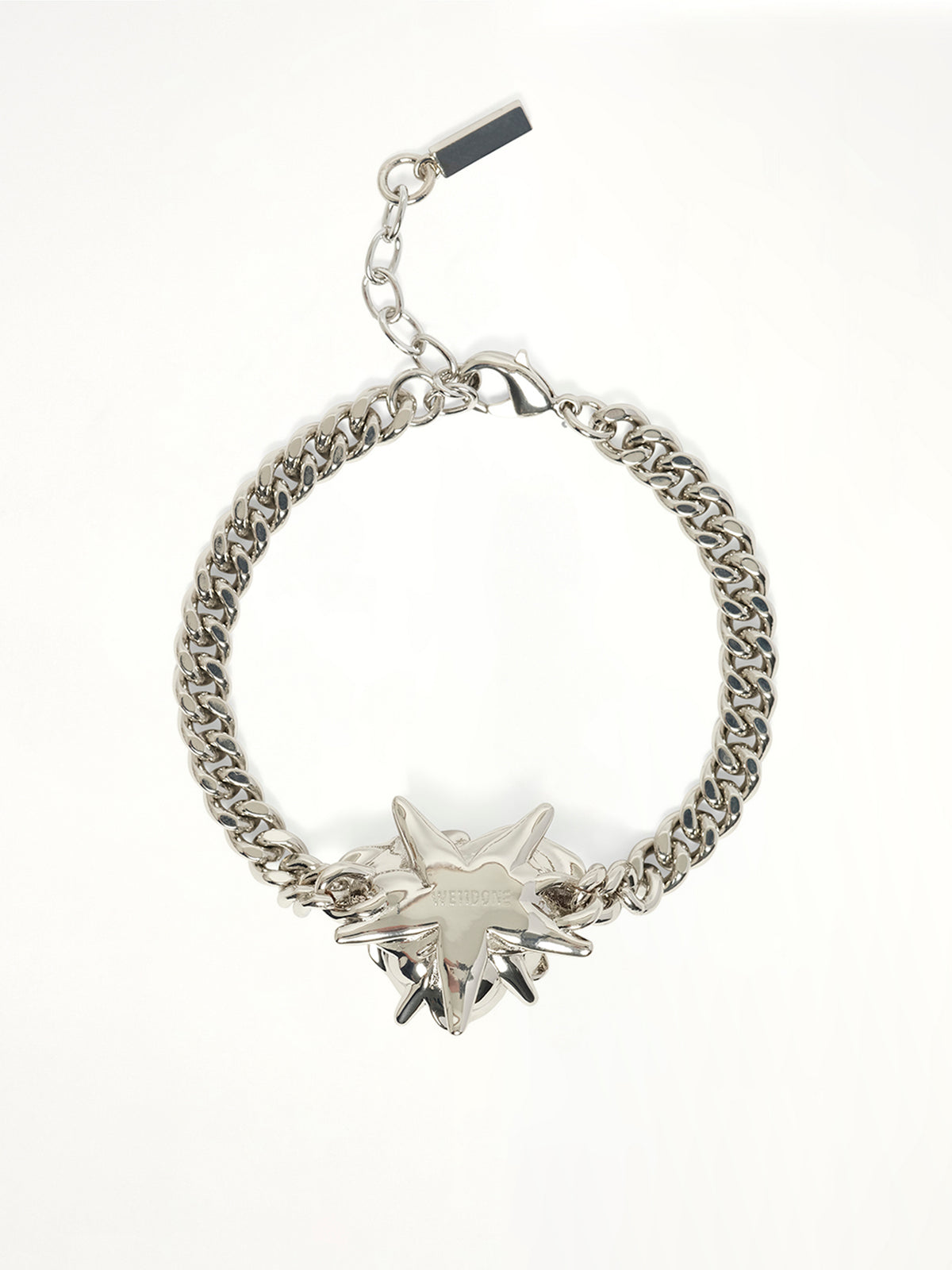 Small Spiky Rose Bracelet in Silver