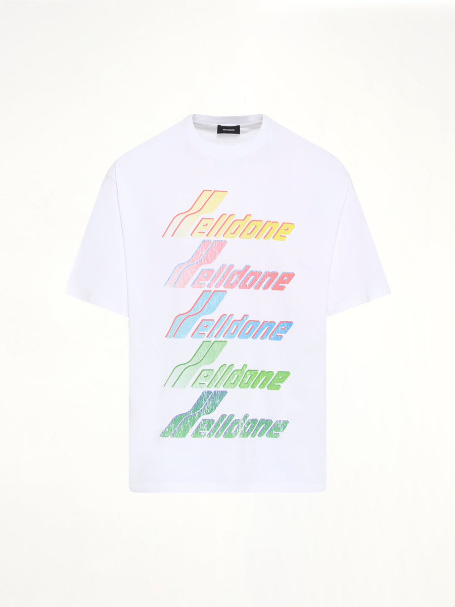 Multi Rainbow Logo T-Shirt in White