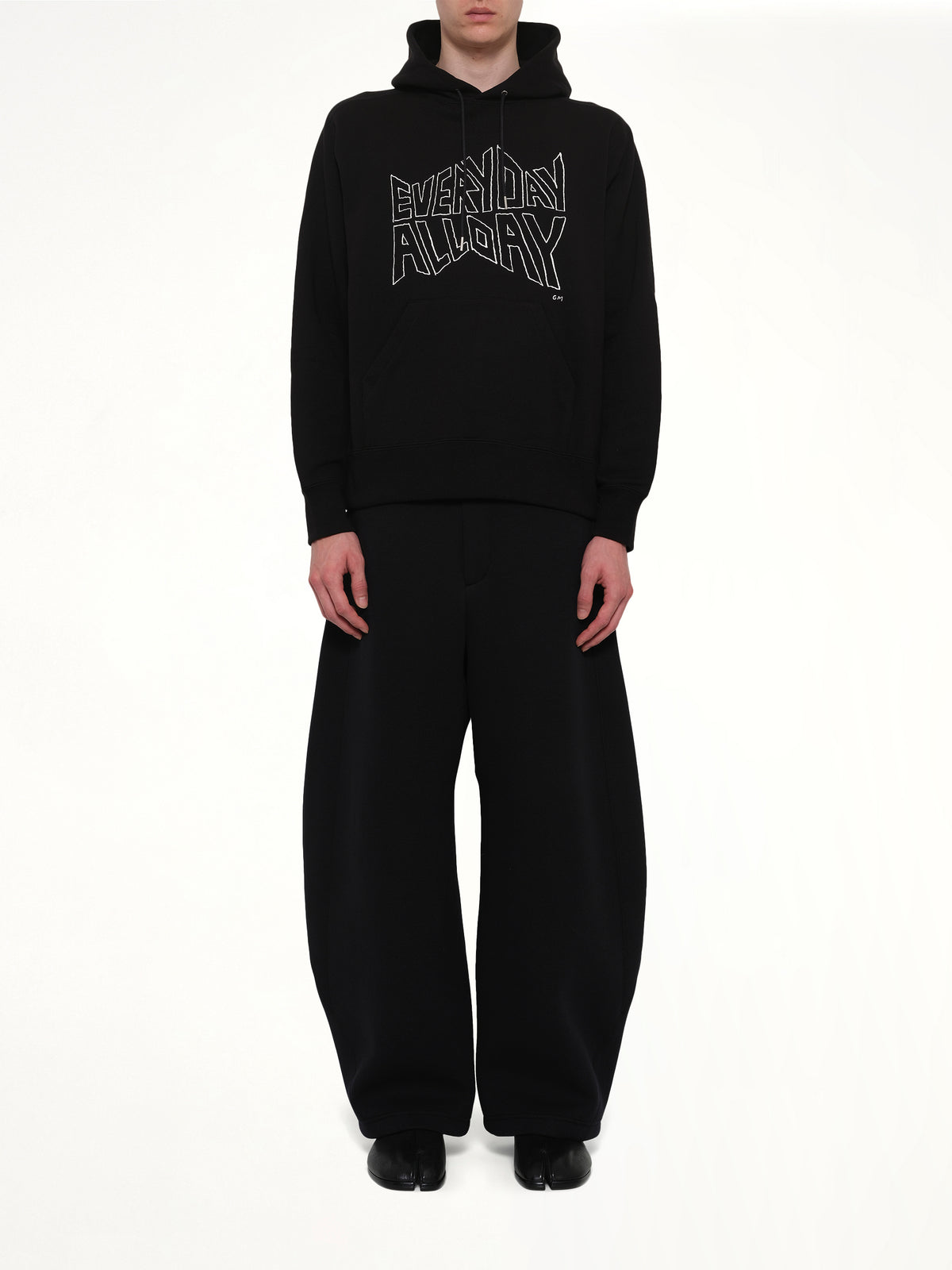 Geoff Sacai Print Hoodie in Black