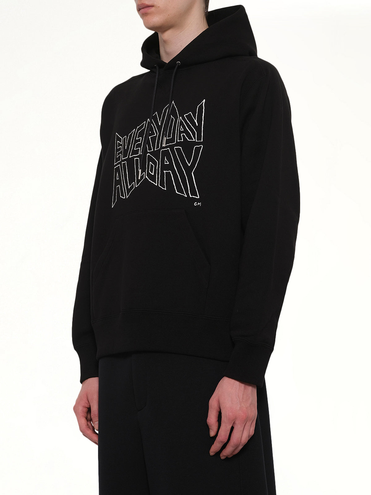 Geoff Sacai Print Hoodie in Black