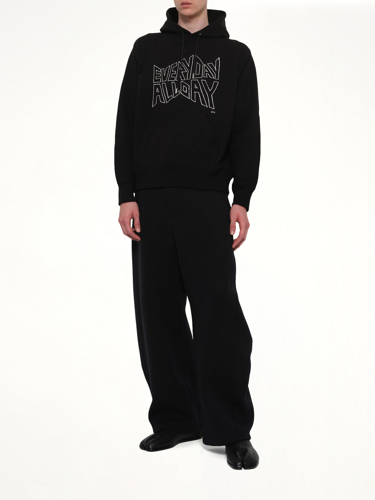 Geoff Sacai Print Hoodie in Black