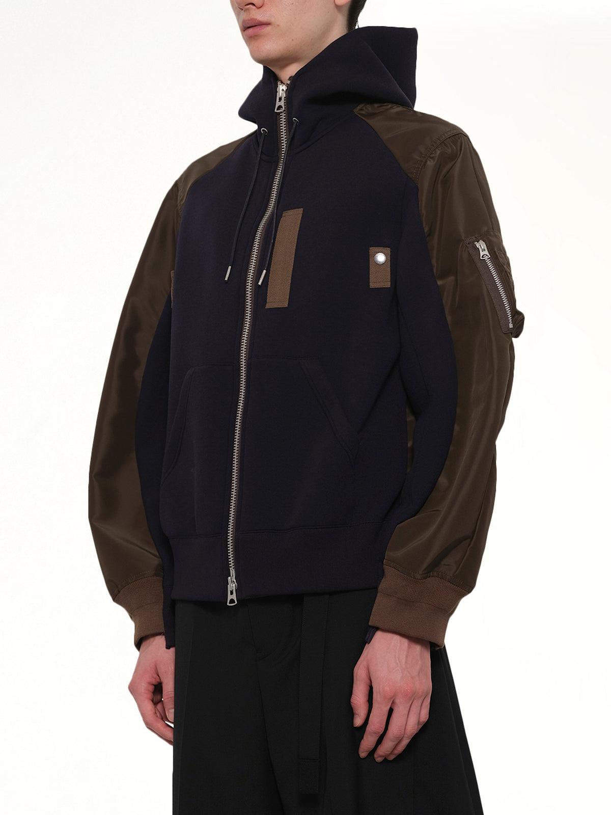 Sponge Sweat Hoodie in Navy/Dark Khaki