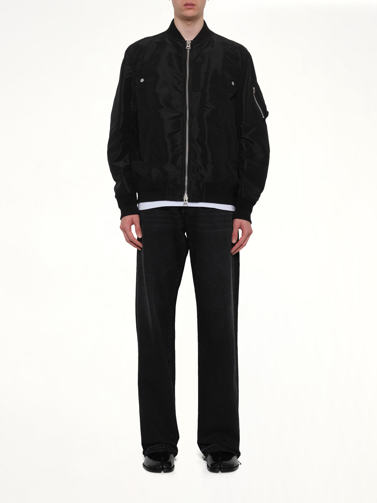 Classic Nylon Twill Blouson in Black