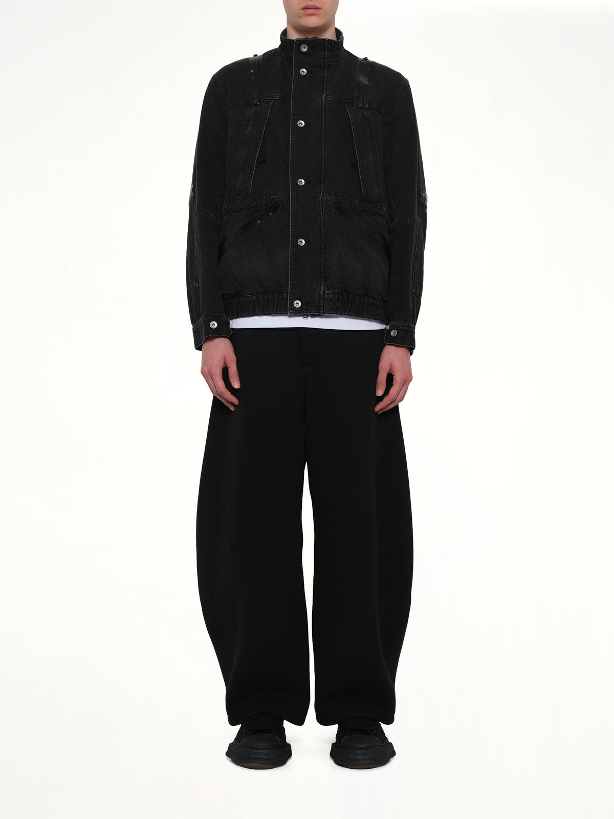 Denim Blouson in Black