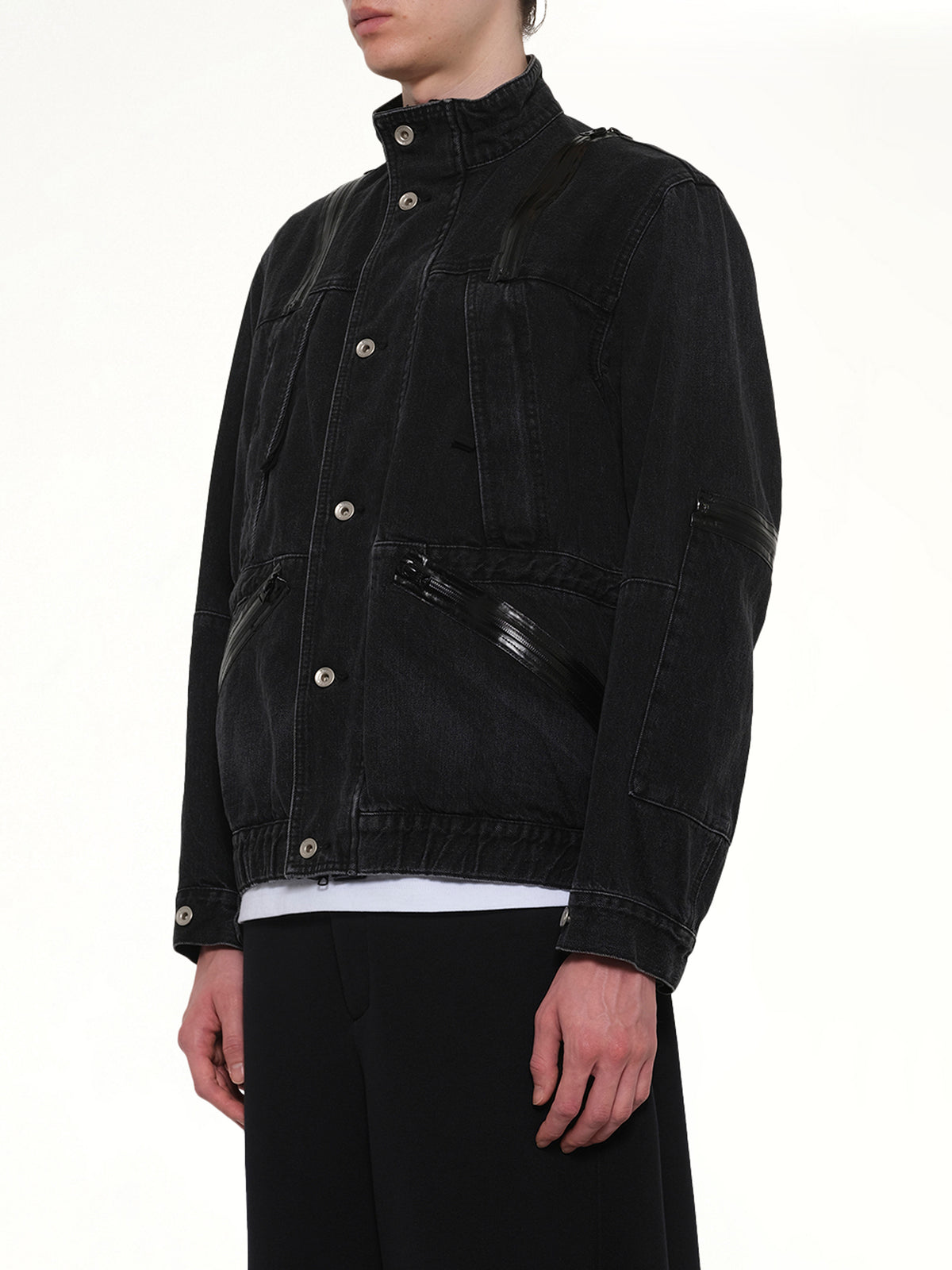 Denim Blouson in Black