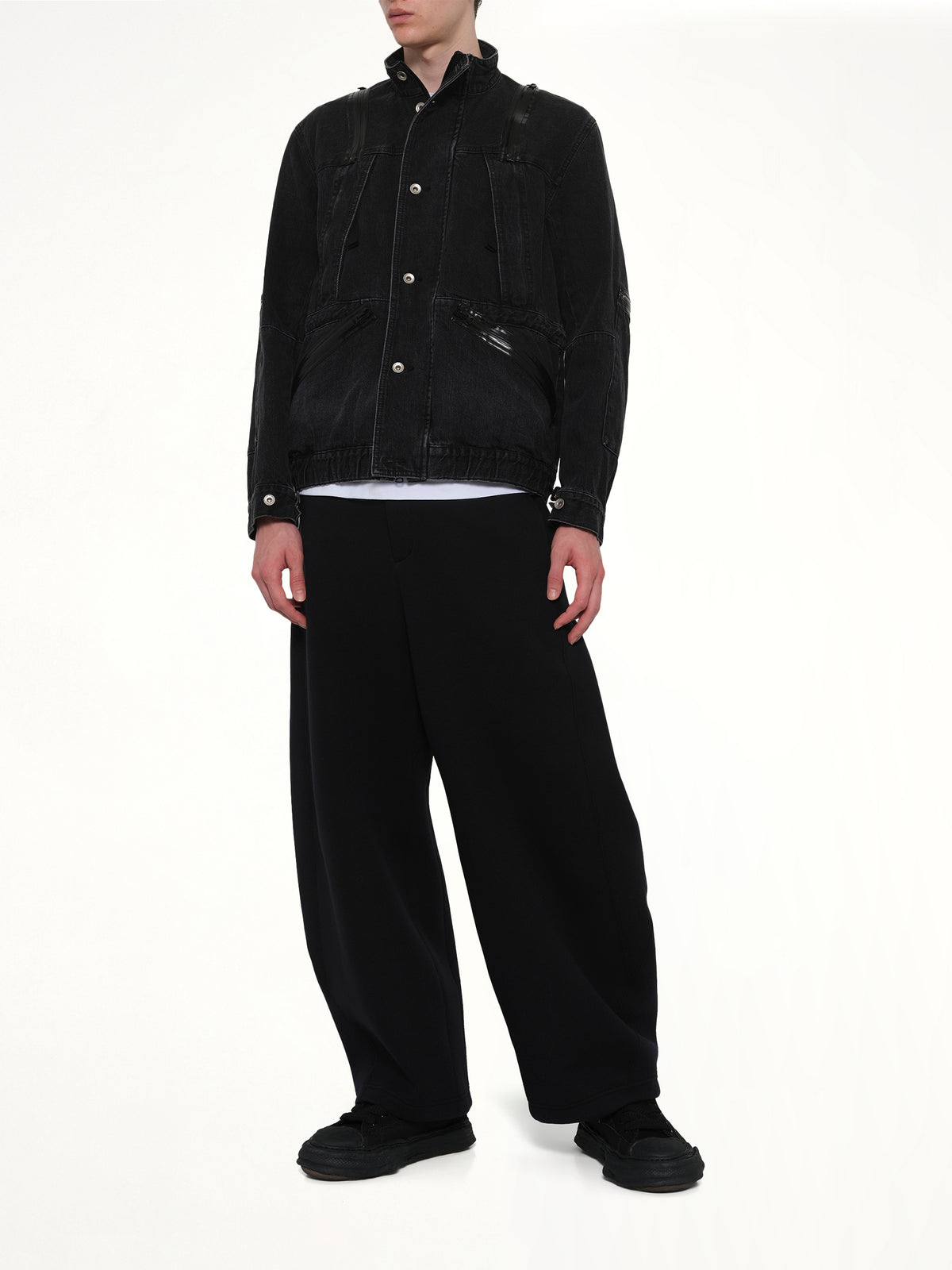 Denim Blouson in Black