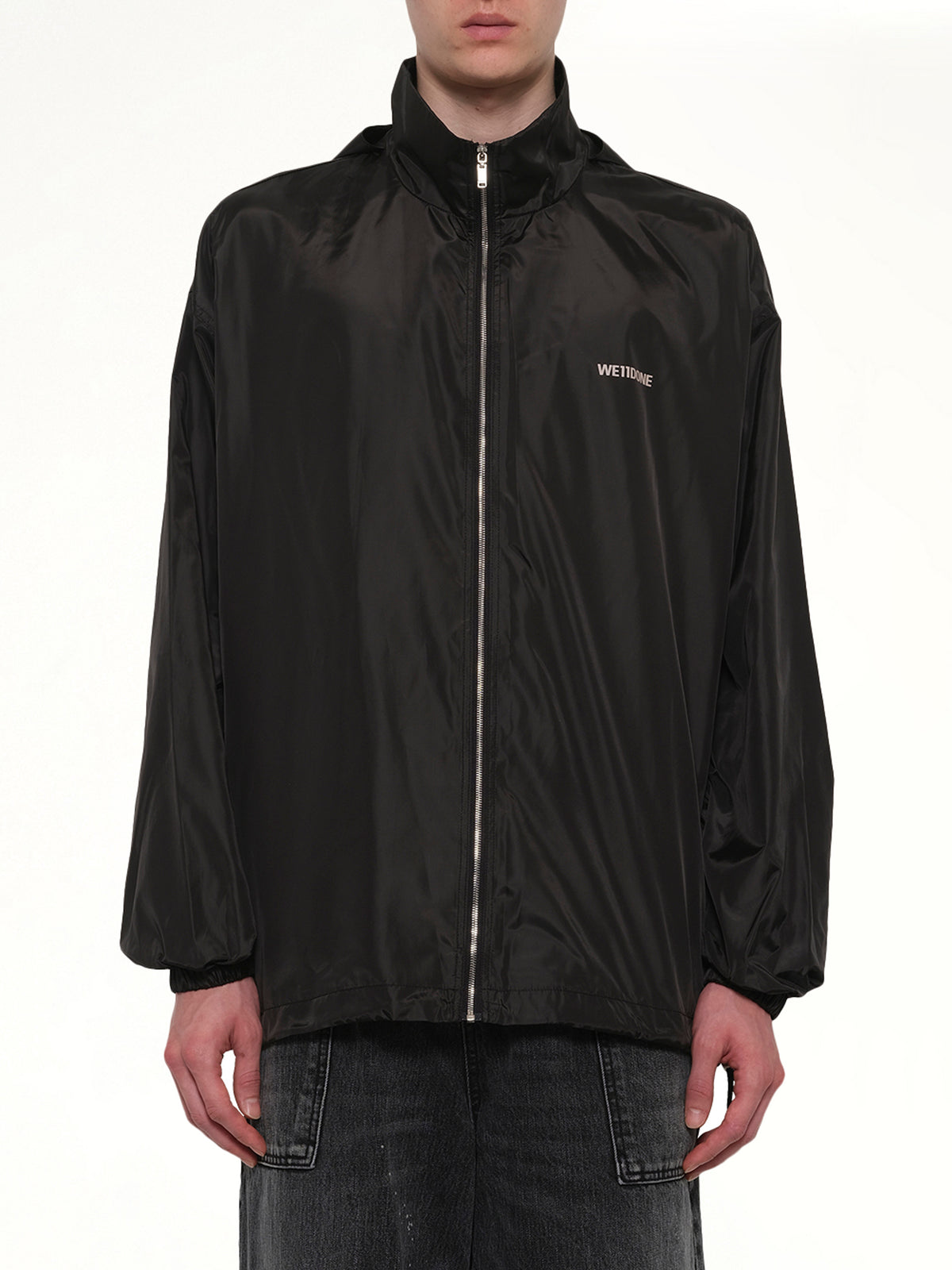 Logo Windbreaker Jacket in Black