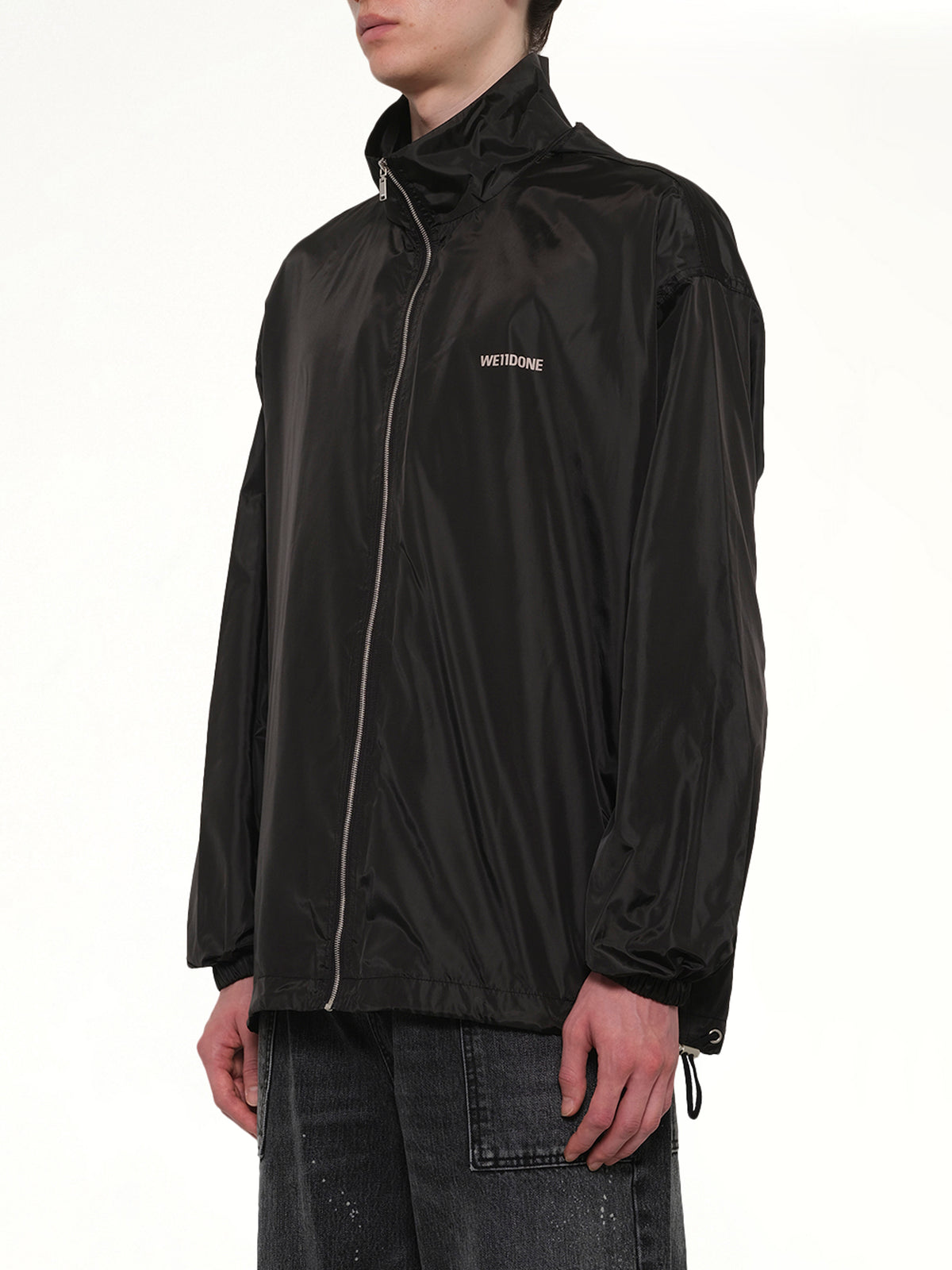 Logo Windbreaker Jacket in Black