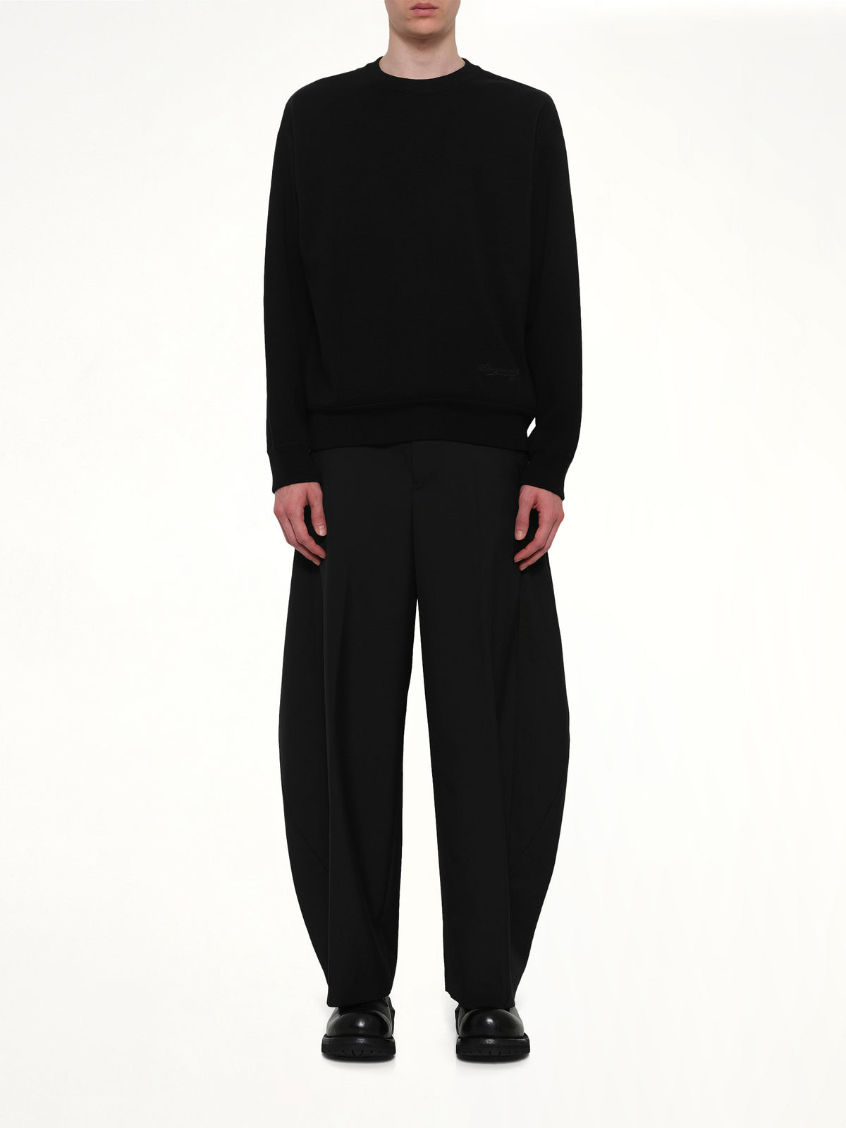 Baseball Logo Sweater in Black