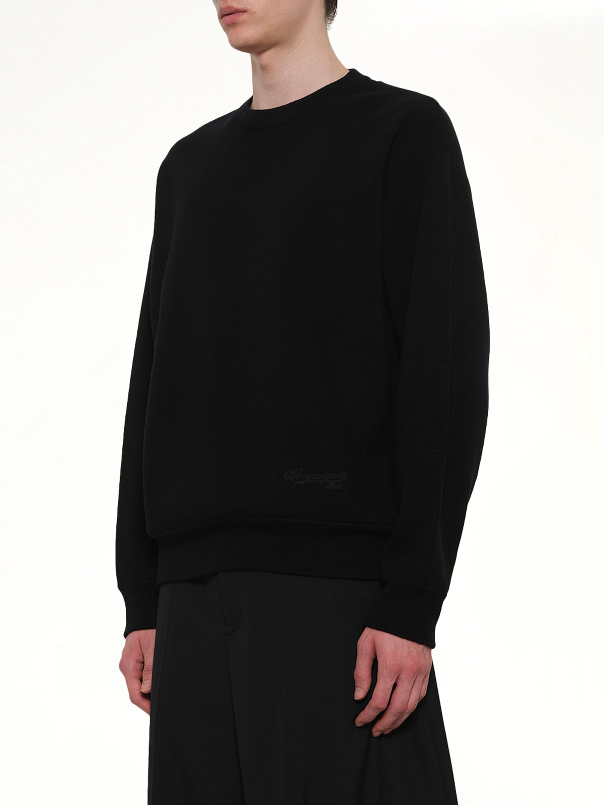 Baseball Logo Sweater in Black