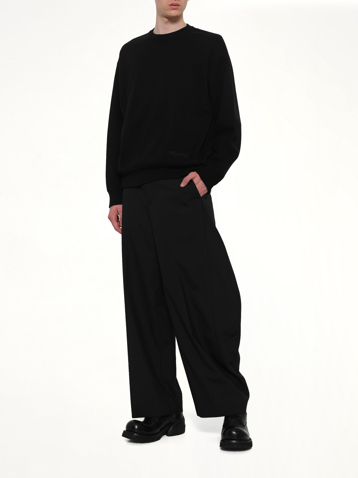 Baseball Logo Sweater in Black