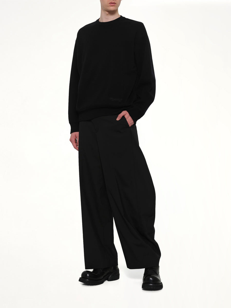 Baseball Logo Sweater in Black