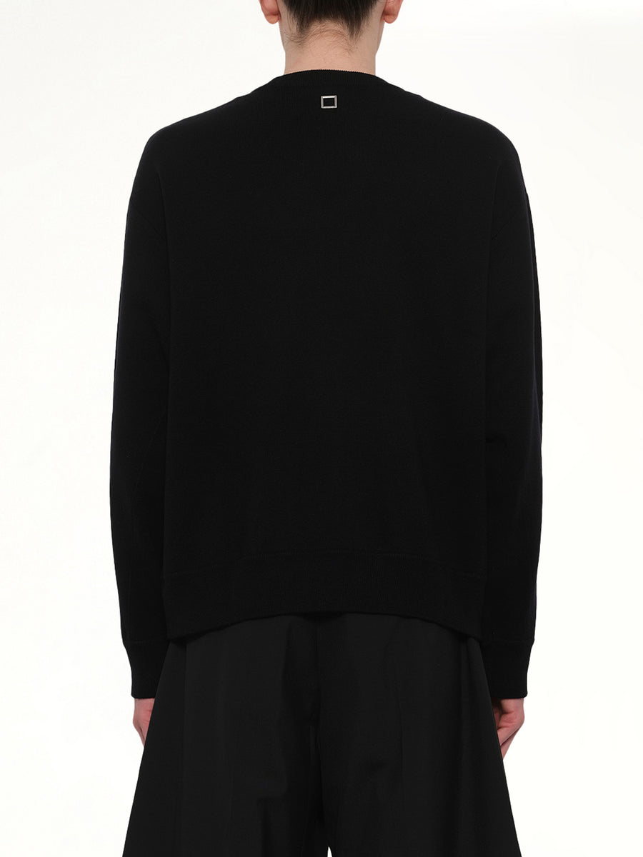 Baseball Logo Sweater in Black