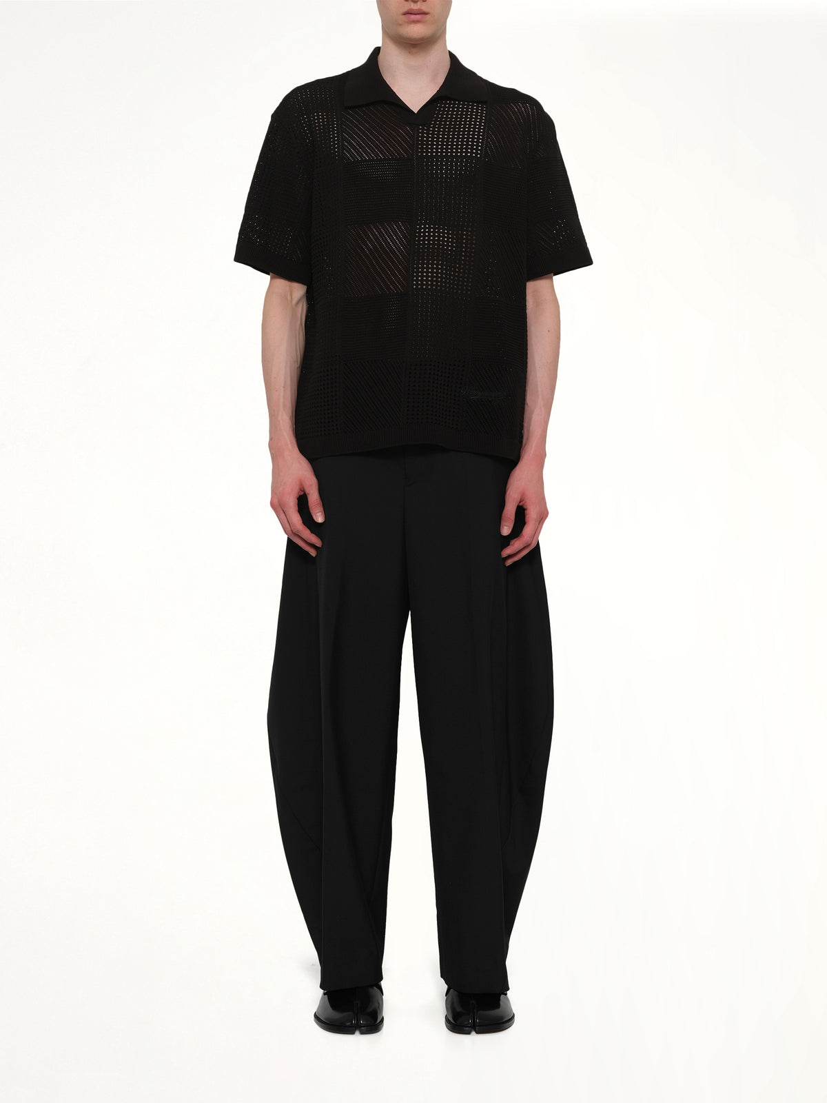 Knitted Shirt in Black