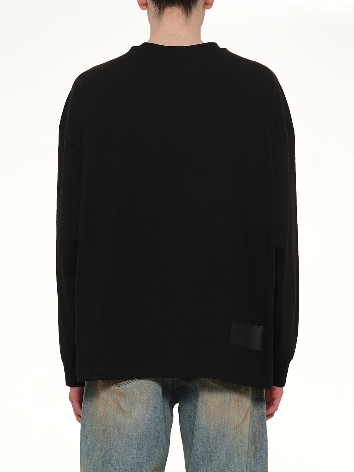 Multi Logo Long Sleeve T-Shirt in Black