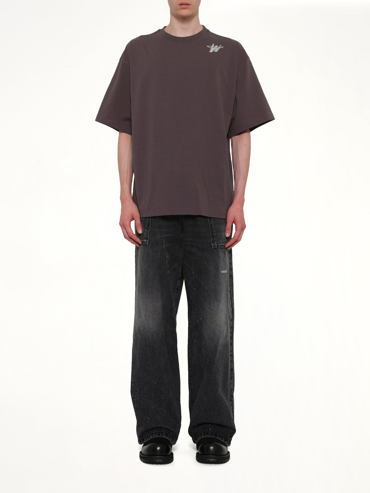 Cotton WD Logo T-Shirt in Charcoal