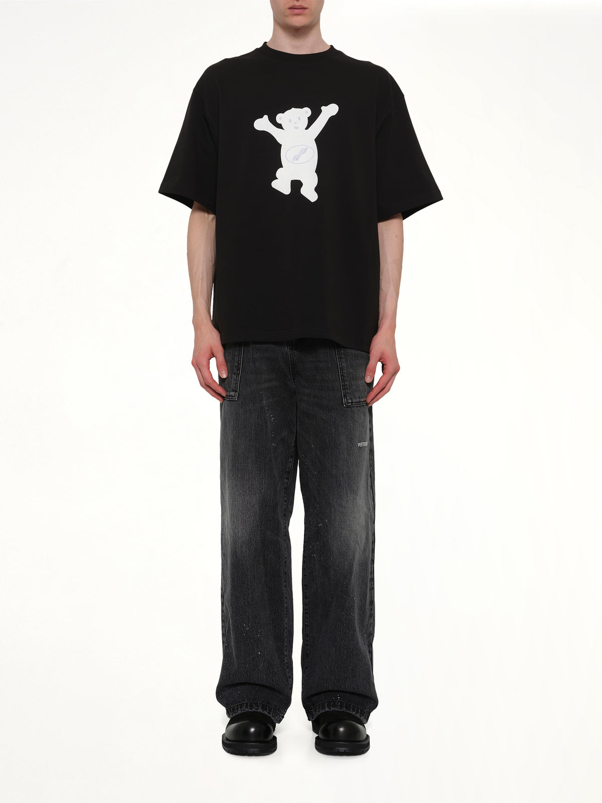 Logo Teddy T-Shirt in Black