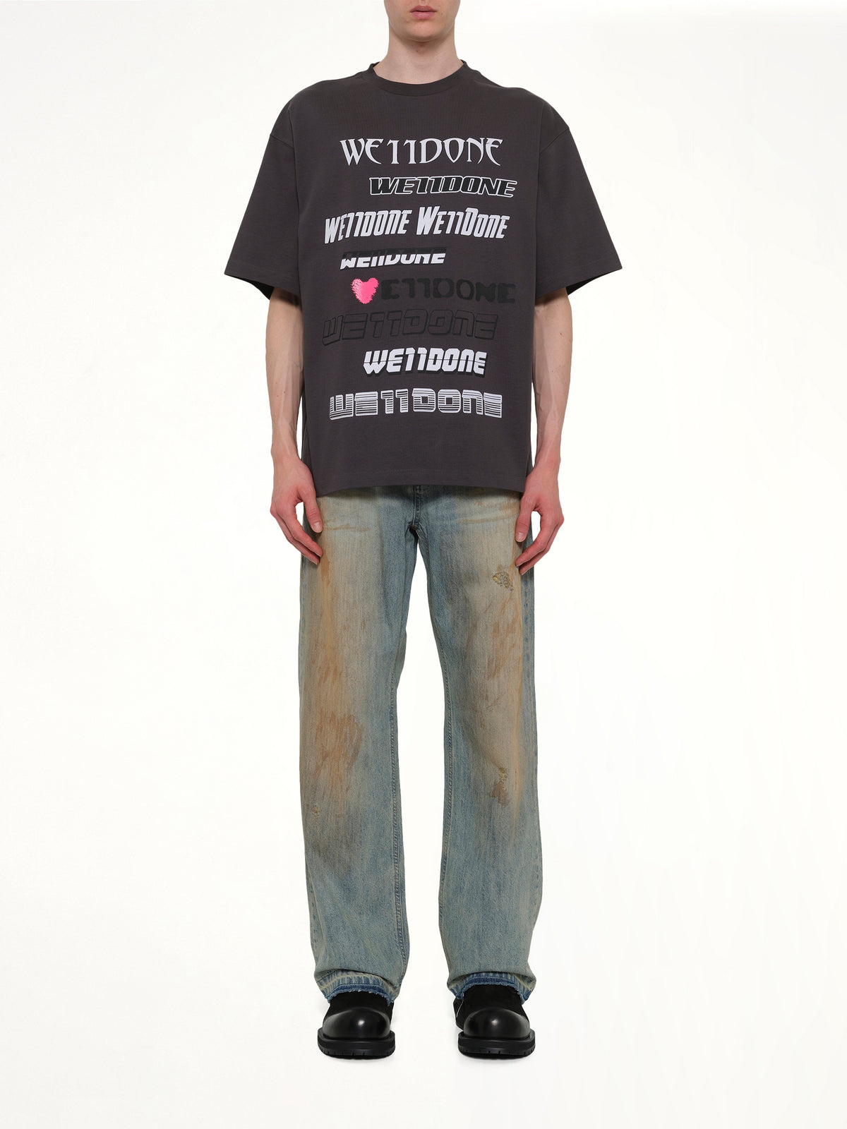 Love Logo T-Shirt in Charcoal