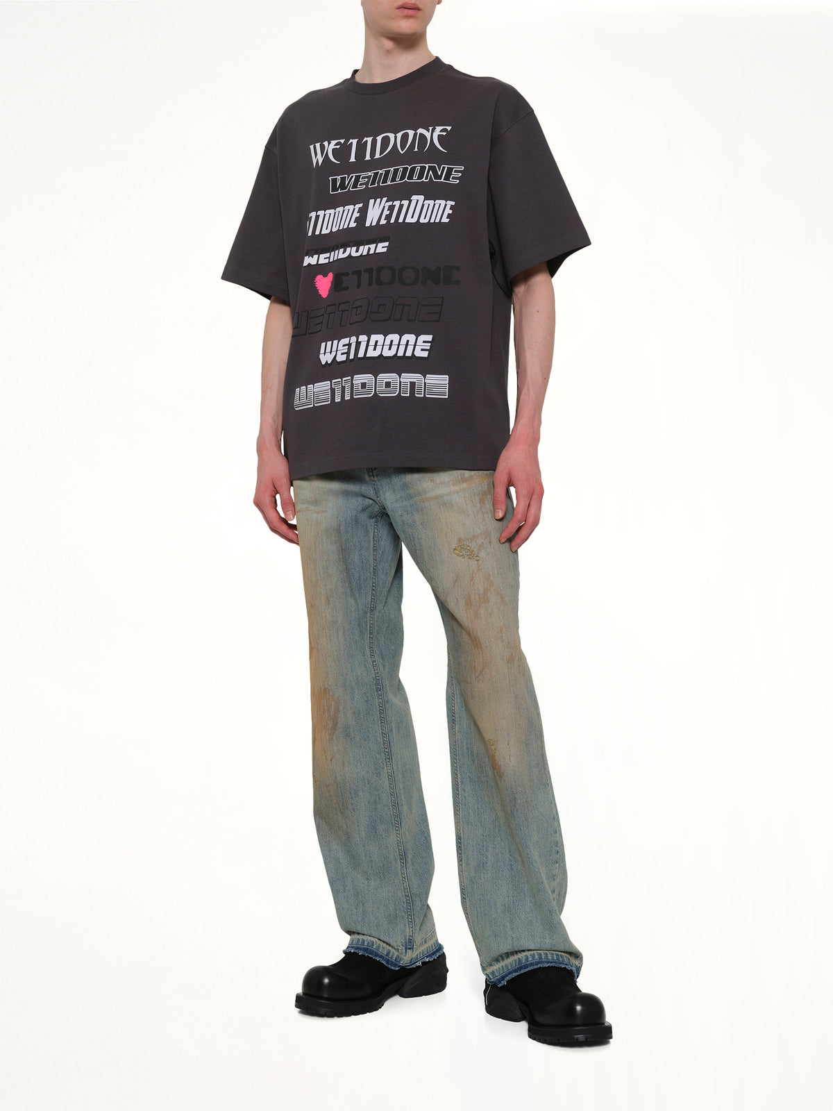 Love Logo T-Shirt in Charcoal