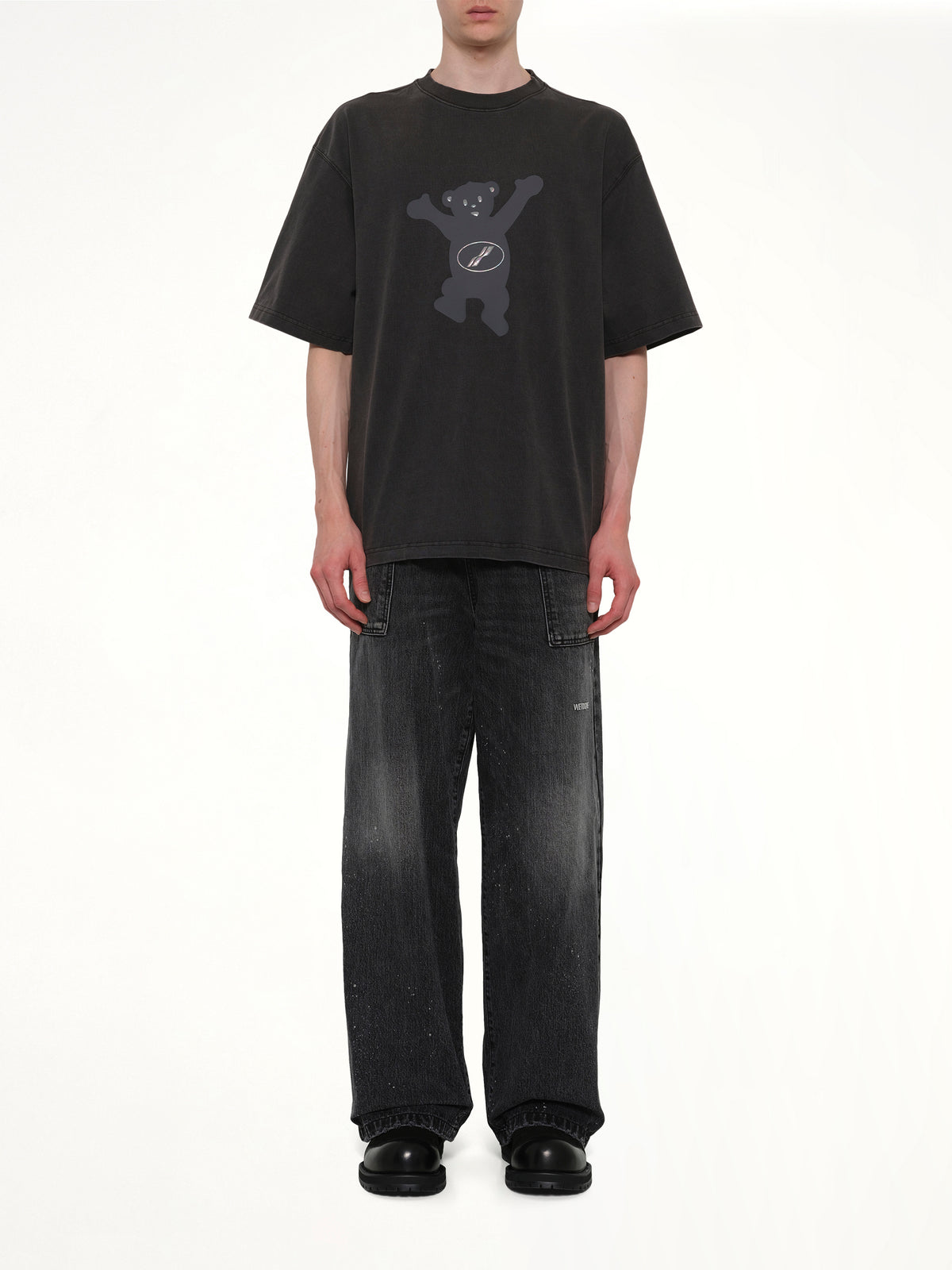 Teddy Logo T-Shirt in Charcoal