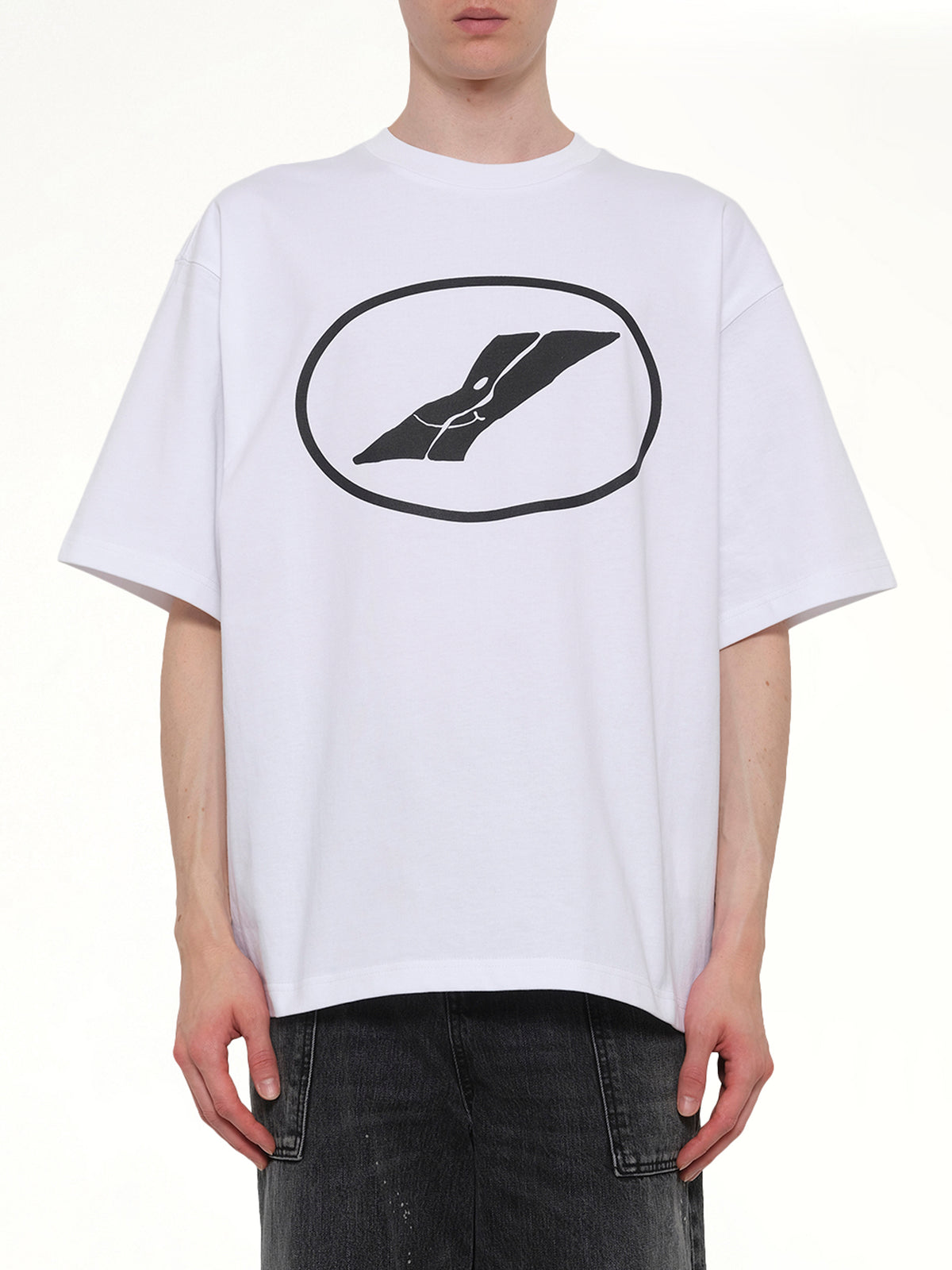 We11done Print T-Shirt in White