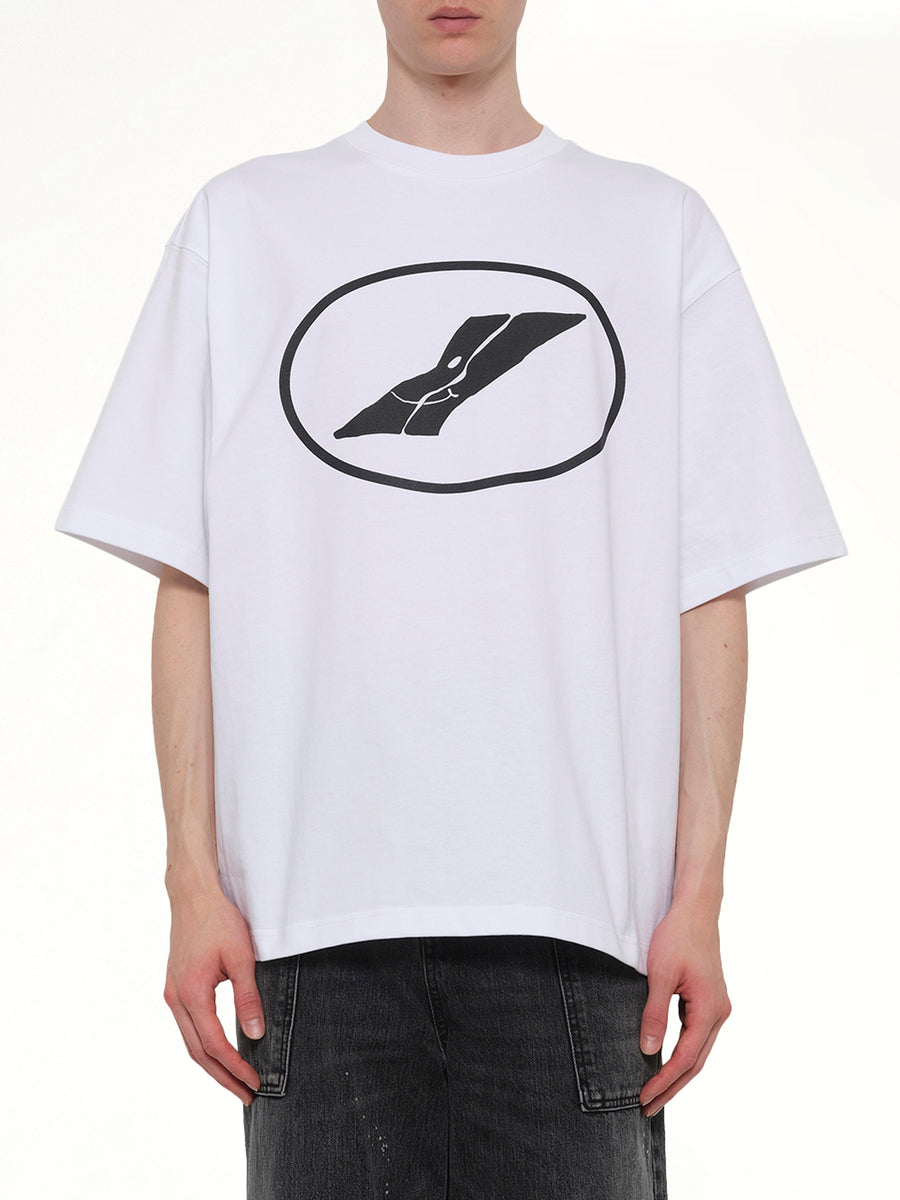 We11done Print T-Shirt in White