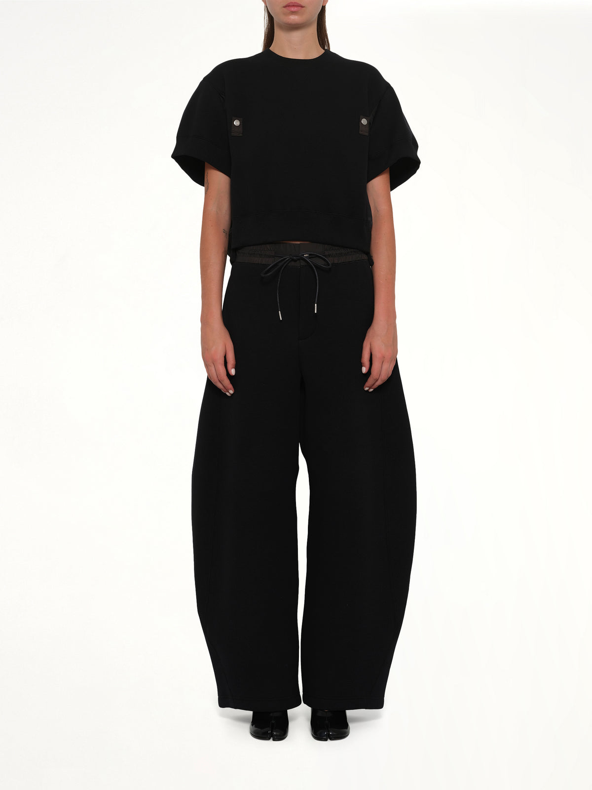 Sponge Sweat Short Sleeve Pullover in Black