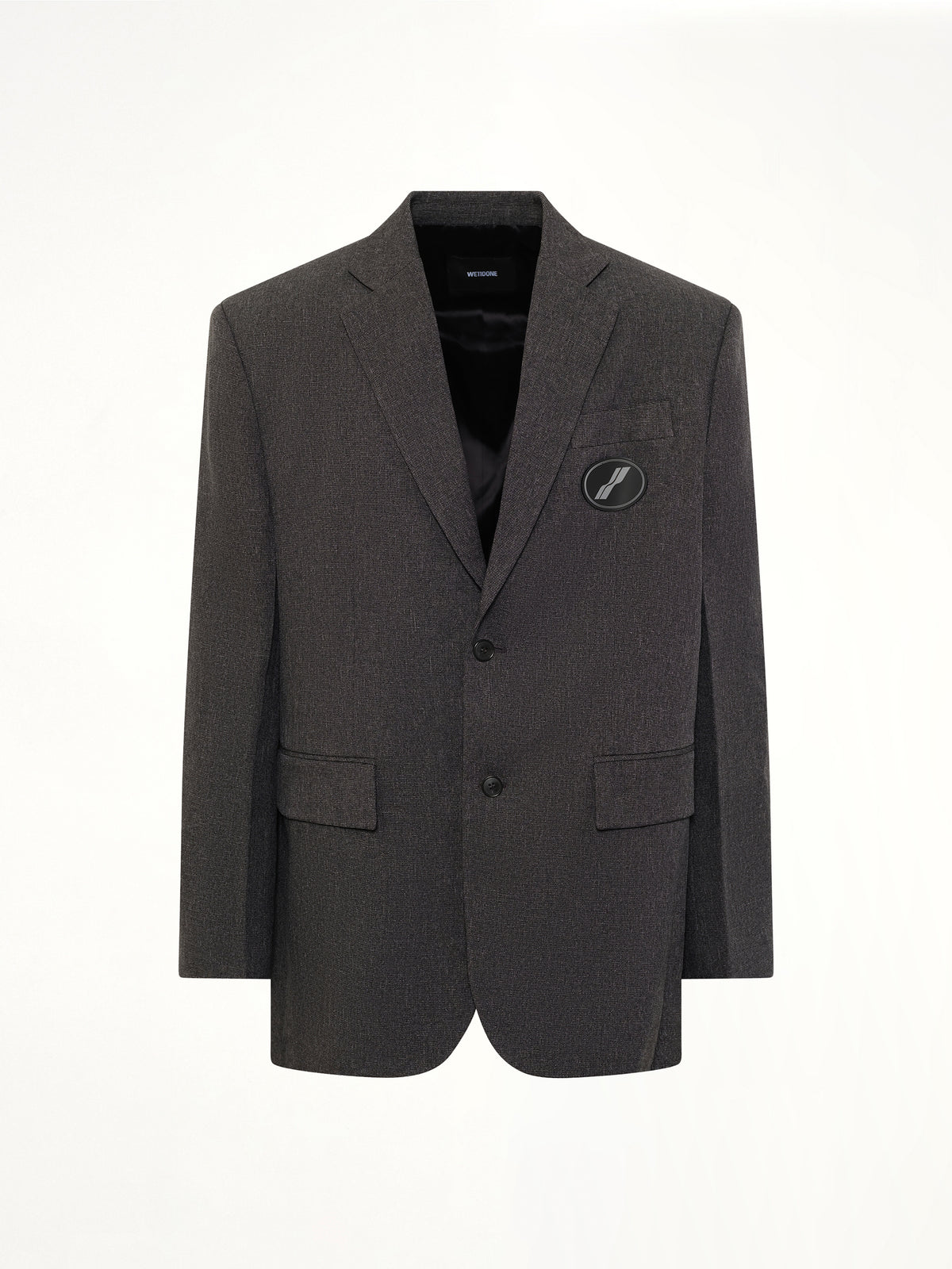 Oversized Suit Logo Blazer in Charcoal