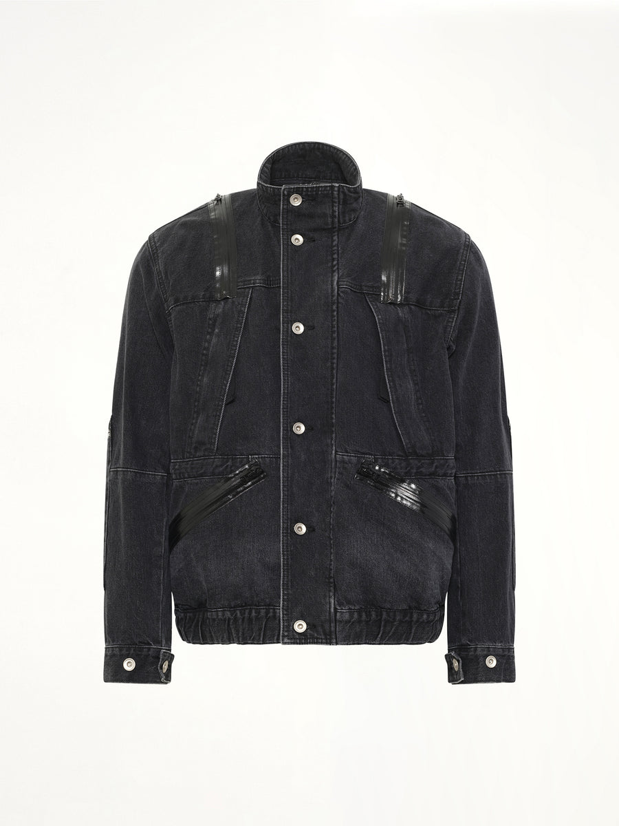 Denim Blouson in Black