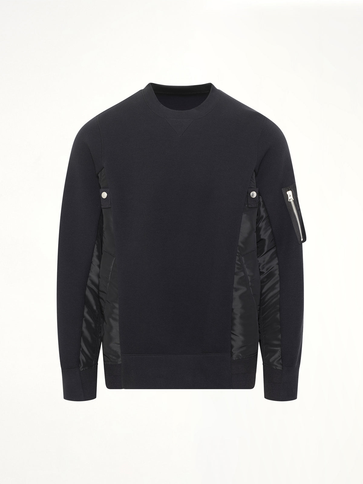 Sponge Sweat x Nylon Twill Pullover in Black
