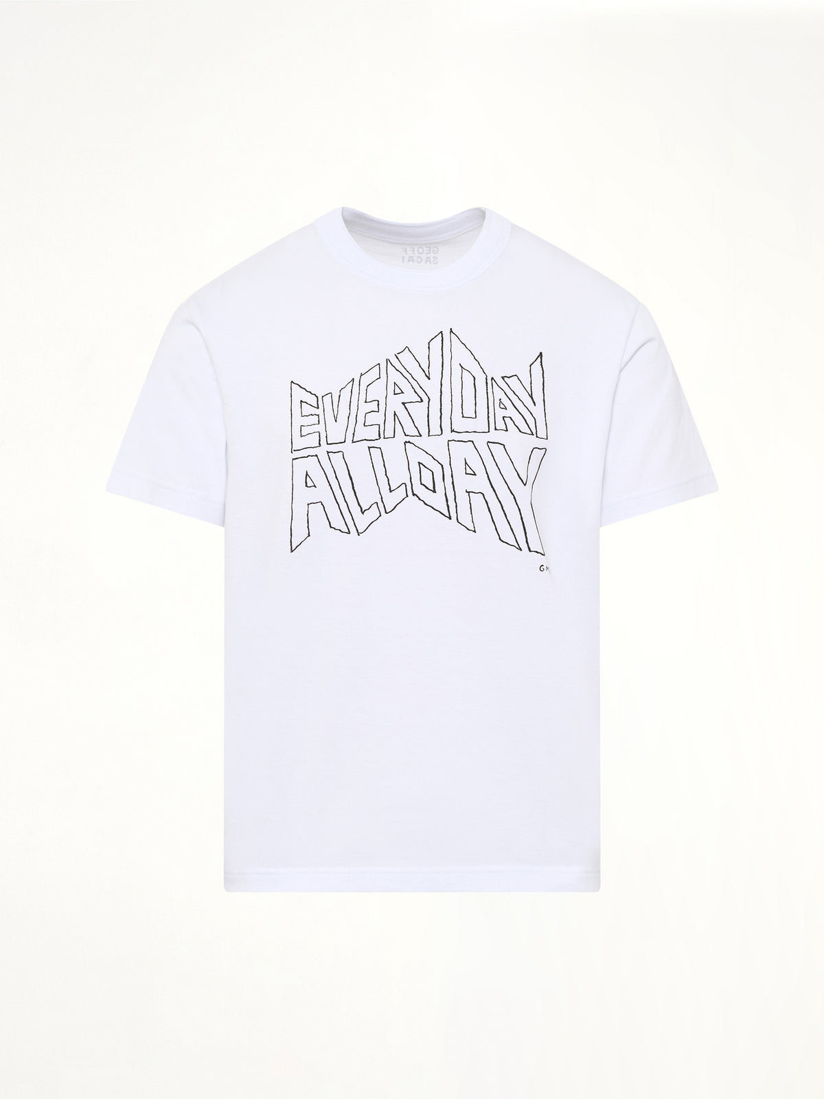 Geoff Sacai Print T-Shirt in White