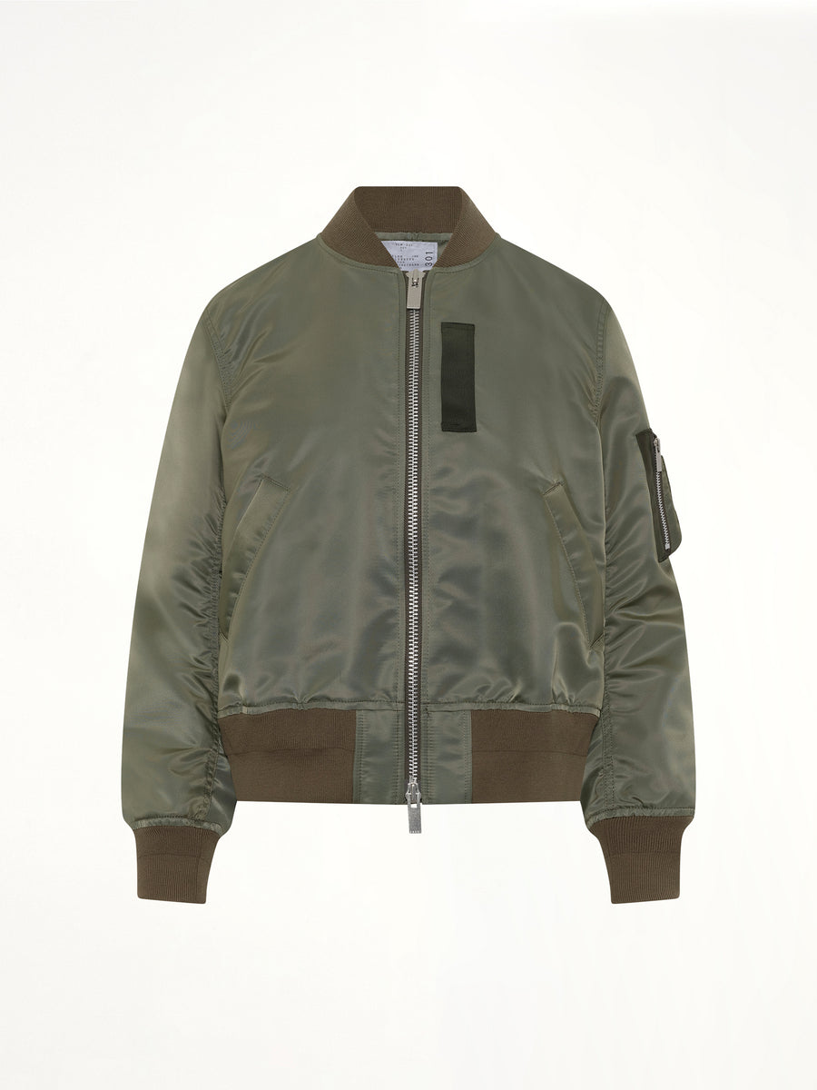 Nylon Twill Blouson in Khaki