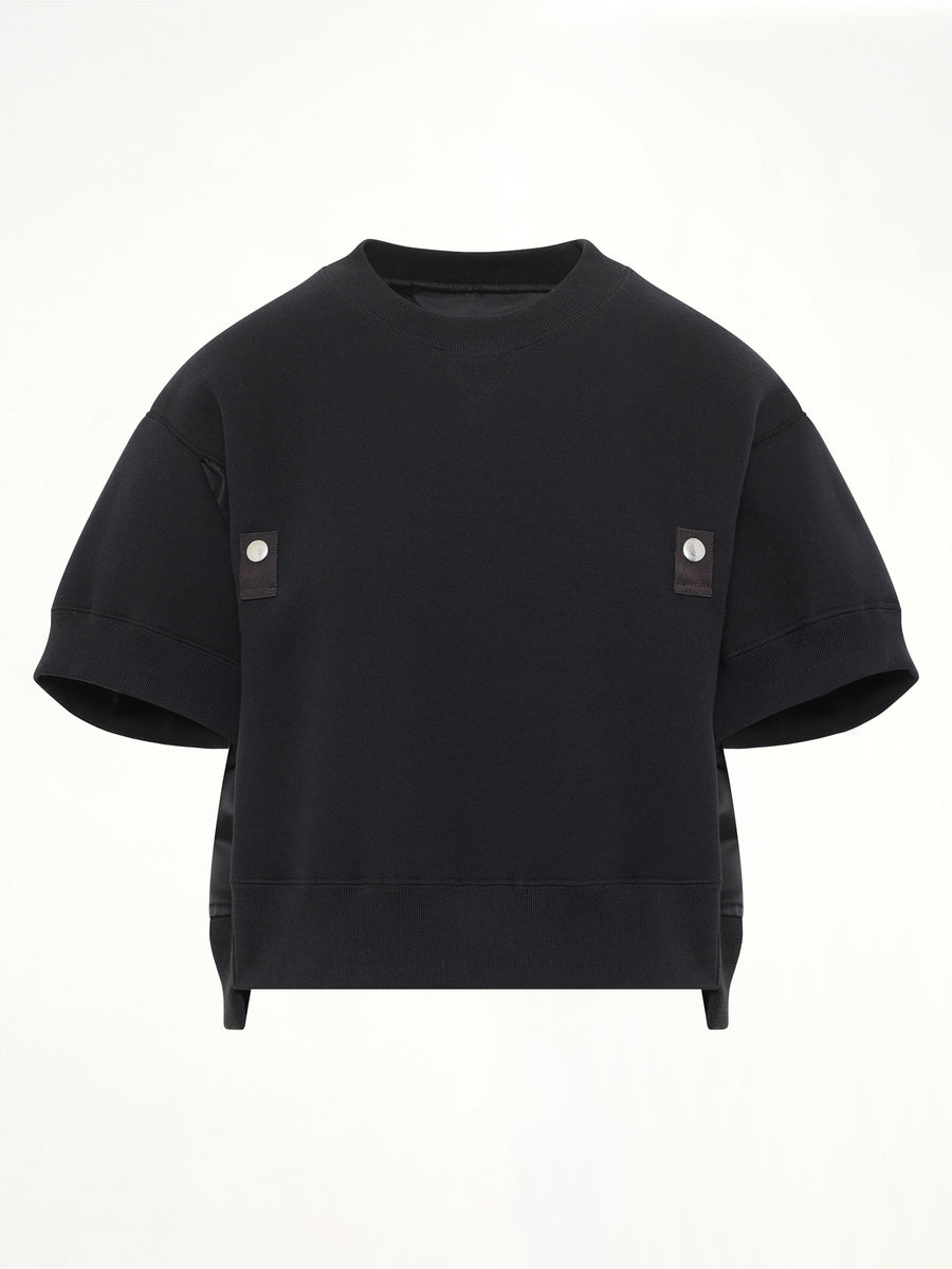 Sponge Sweat Short Sleeve Pullover in Black
