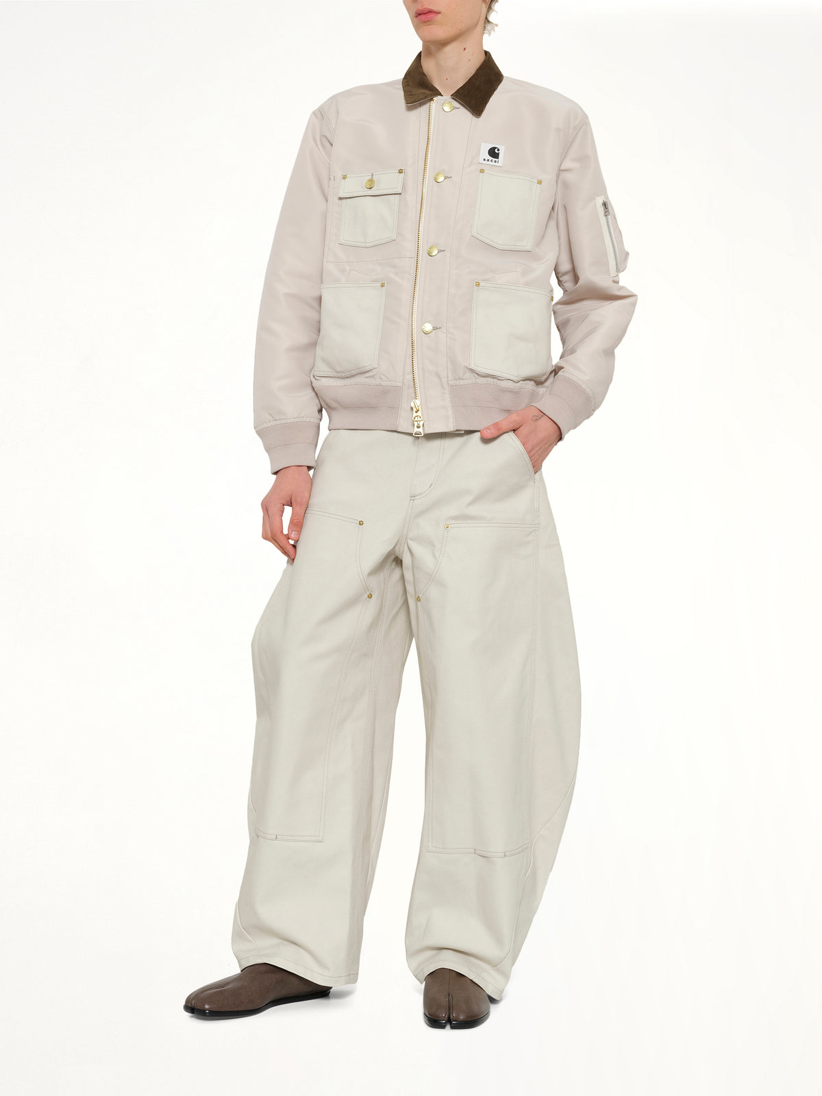 Carhartt WIP Nylon Twill x Duck Blouson in Ivory