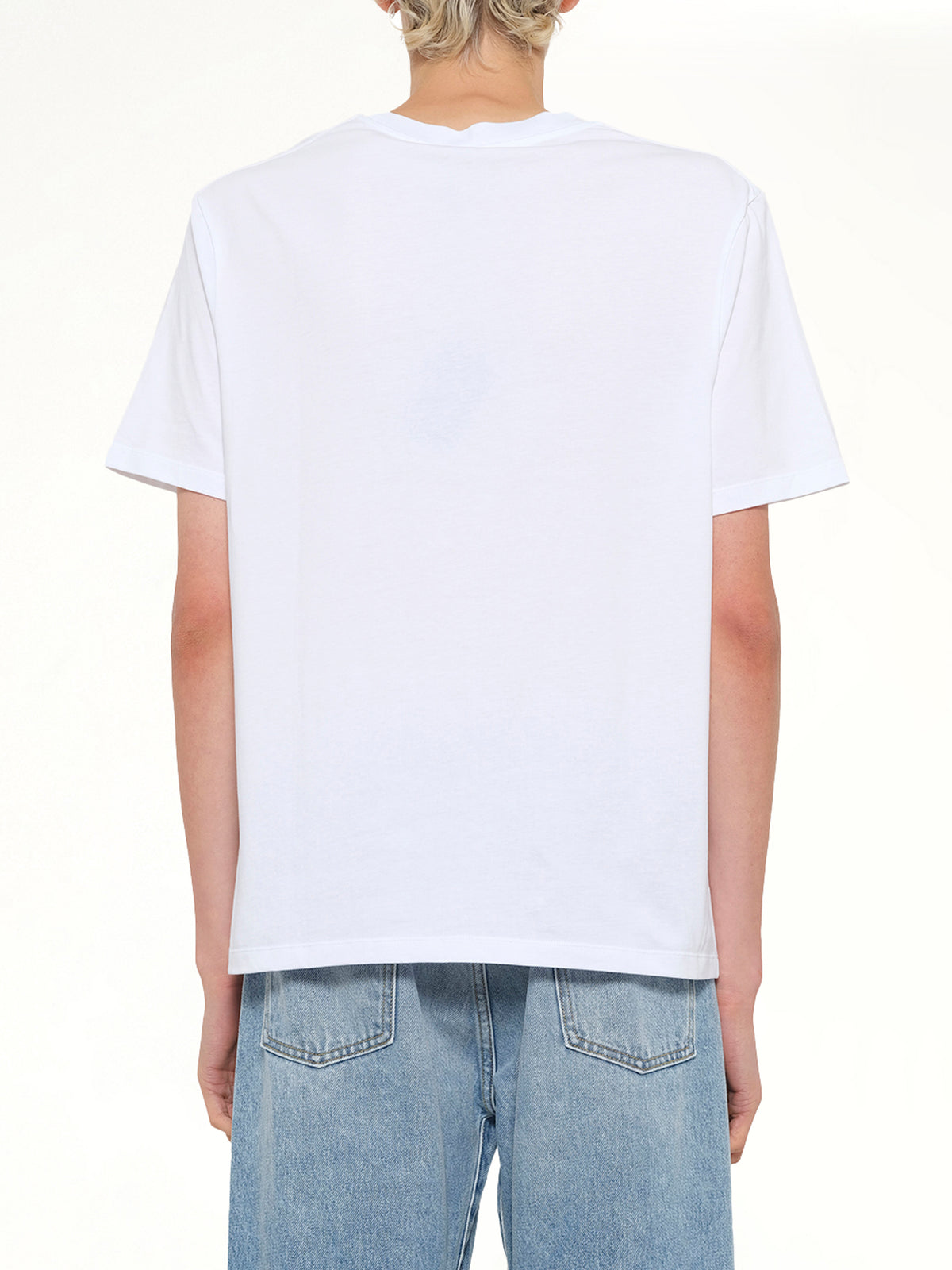 Balmain College Flock T-Shirt in White/Black