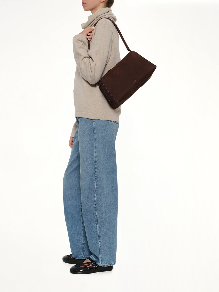 Le Bouledogue Medium Bag in Brun Fonce