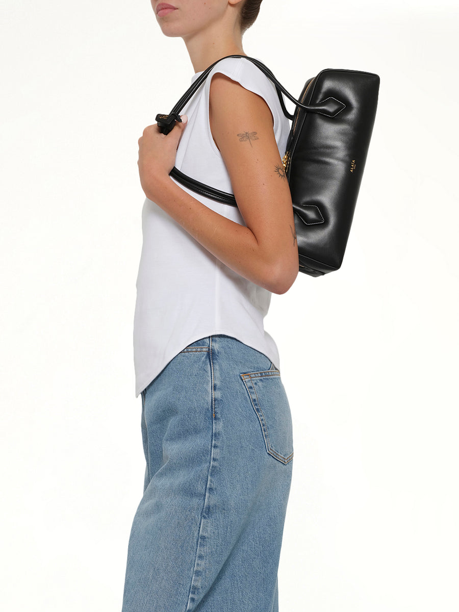 Le Teckel Medium Padded Bag in Black