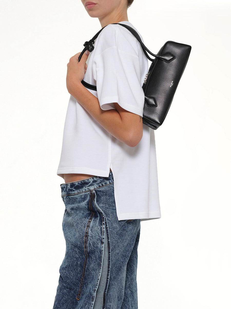Le Teckel Small Goatskin Bag in Black