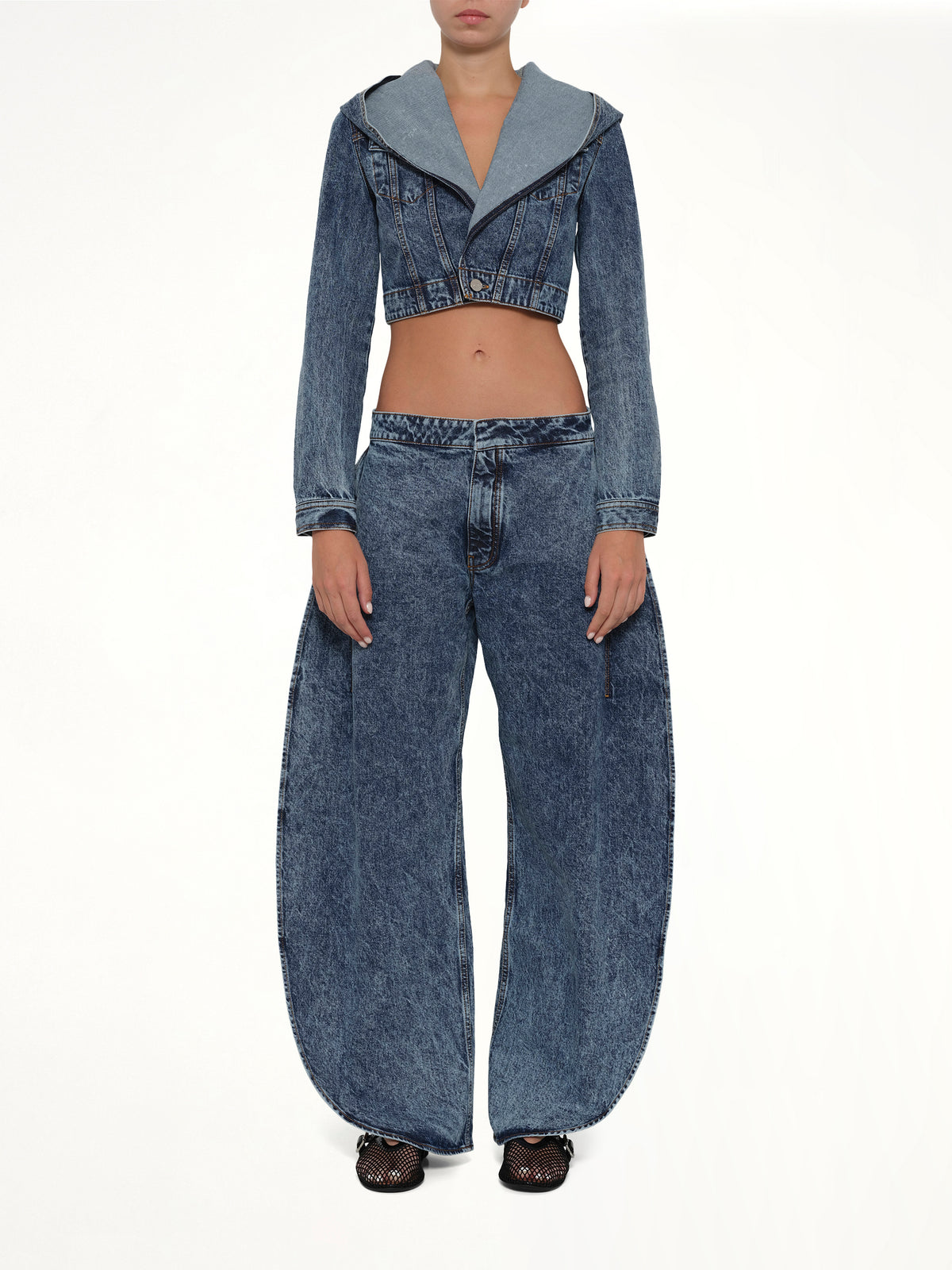 Petal Pants in Blue Denim