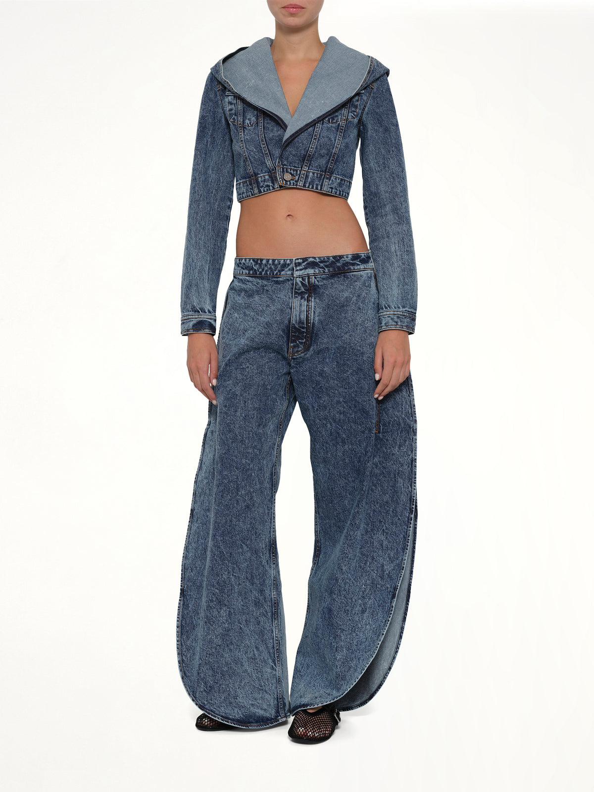 Petal Pants in Blue Denim