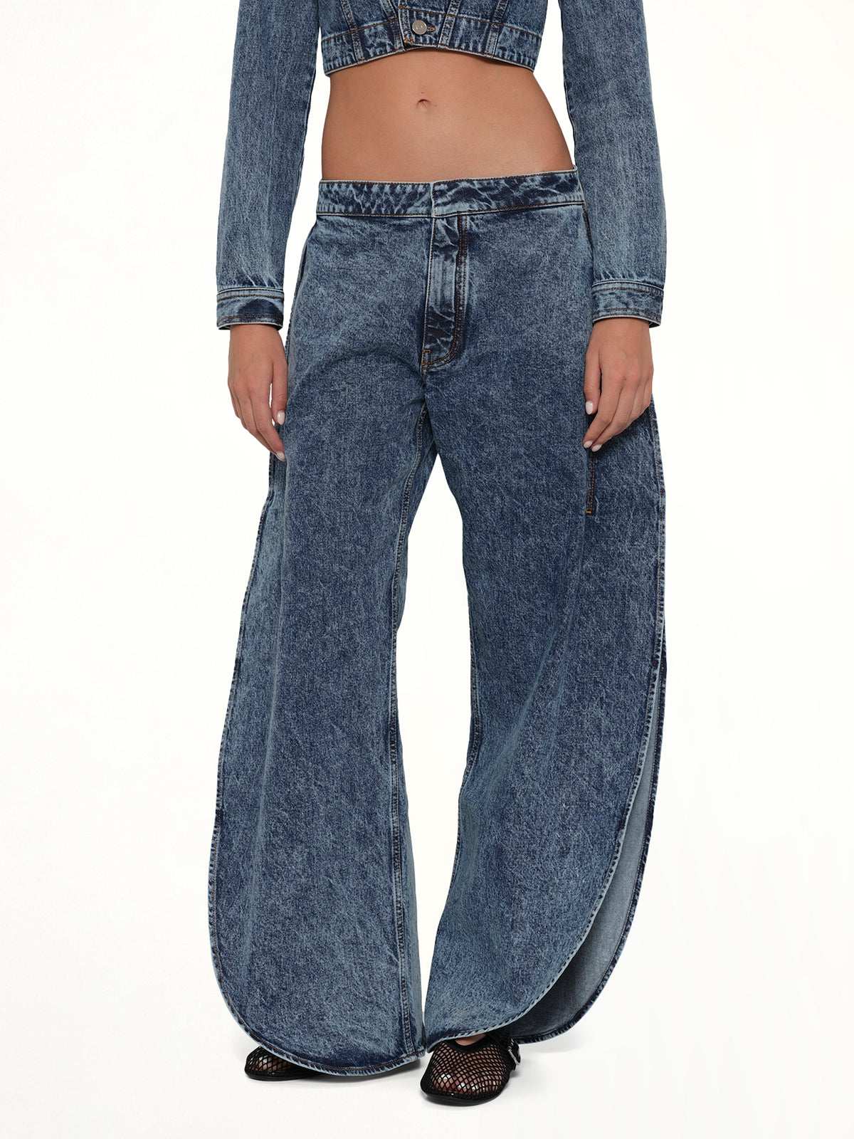 Petal Pants in Blue Denim