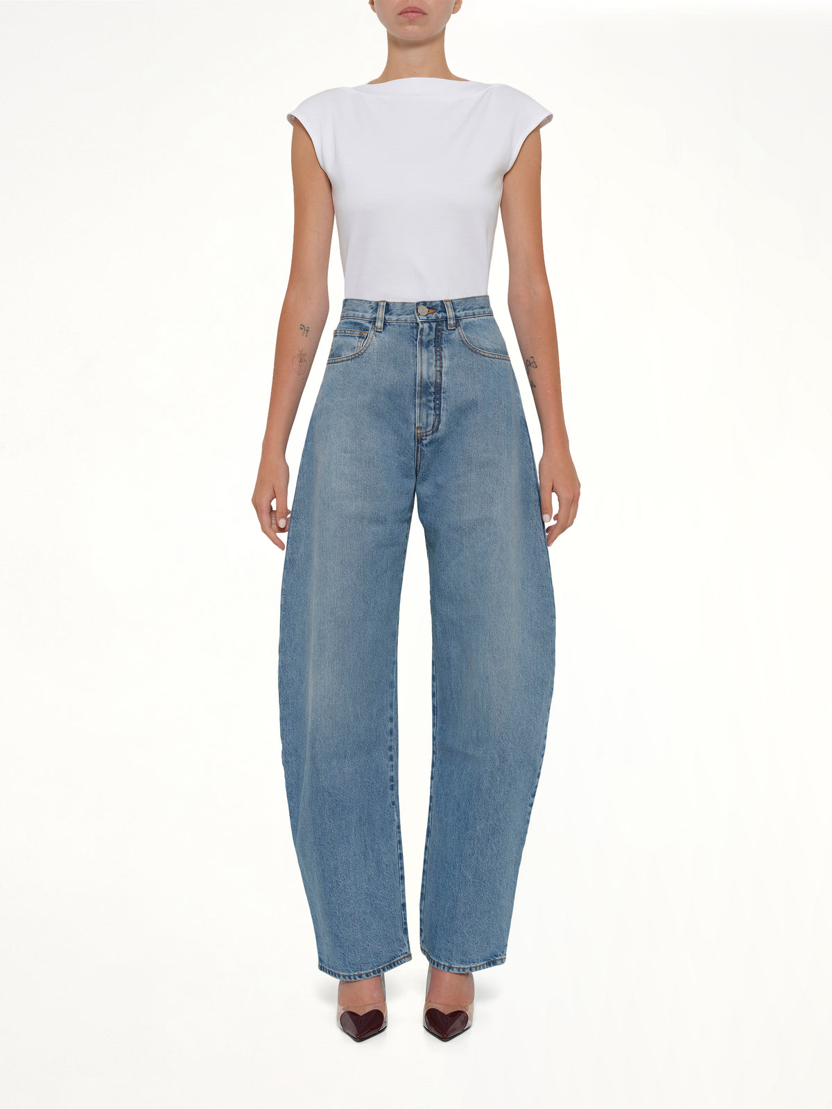 Round Pants in Cloudy Blue