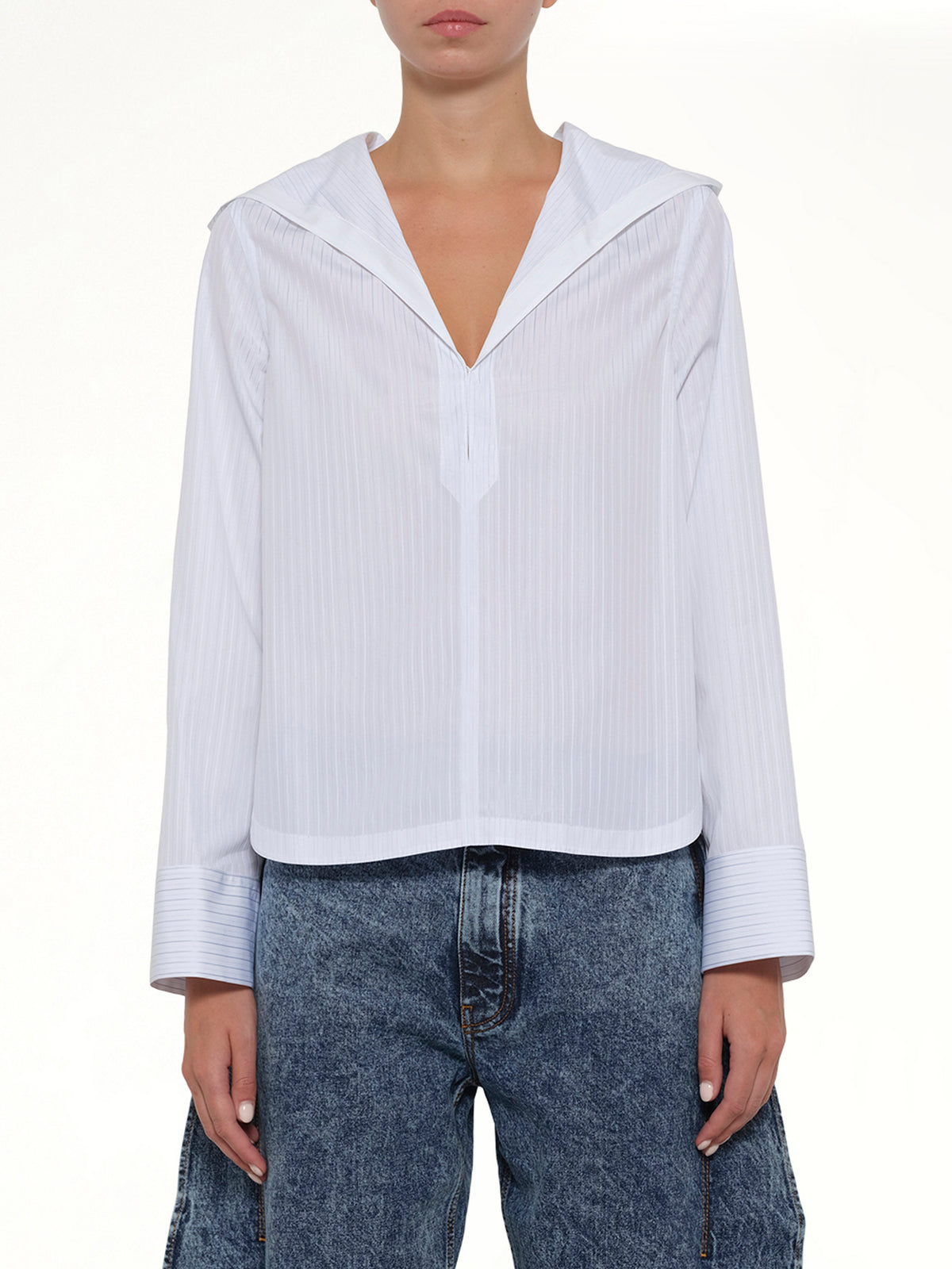 Hooded Shirt in White