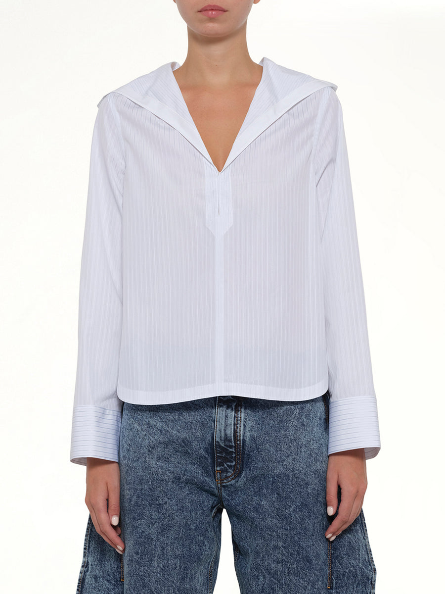 Hooded Shirt in White