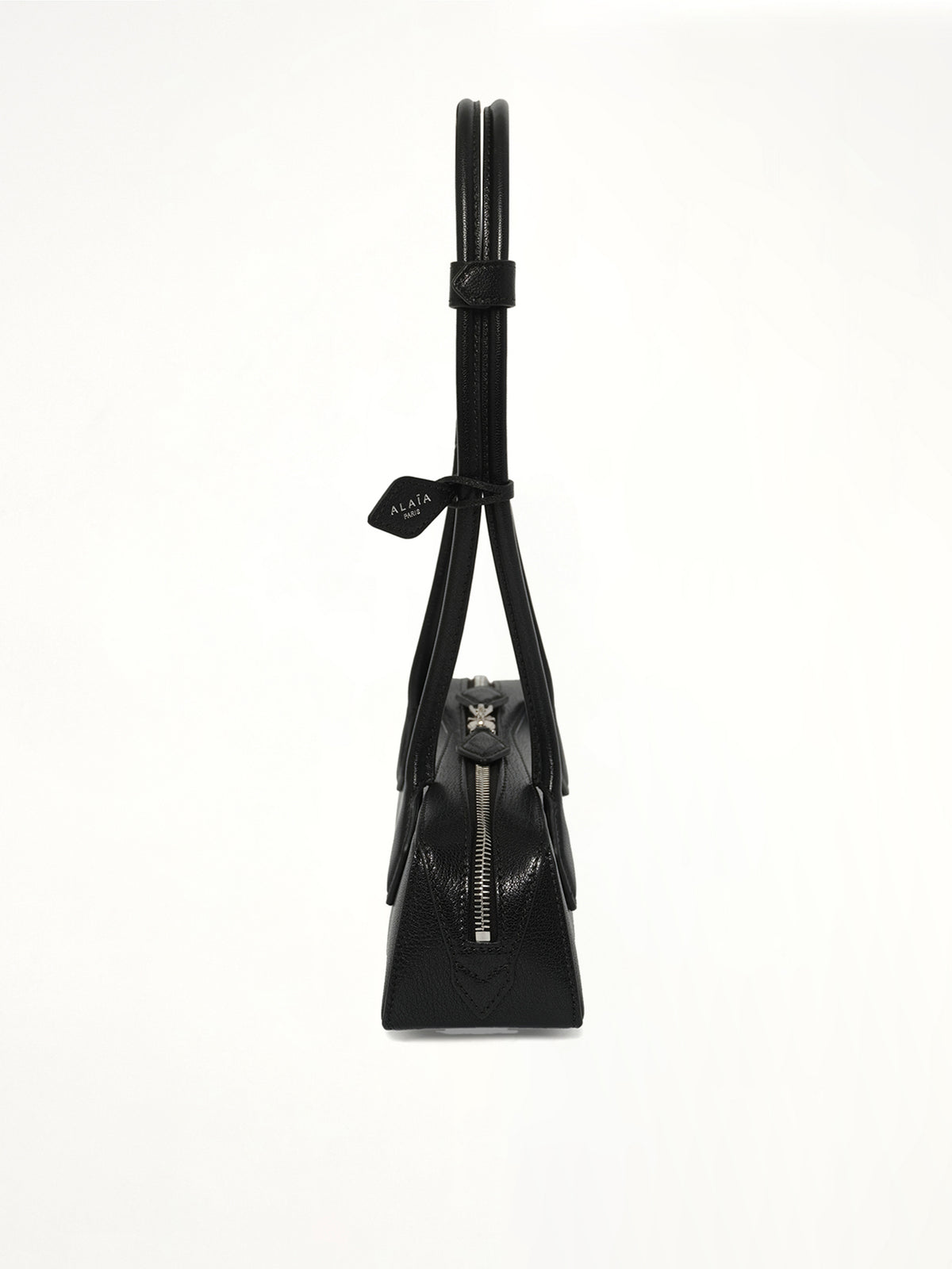 Le Teckel Small Goatskin Bag in Black